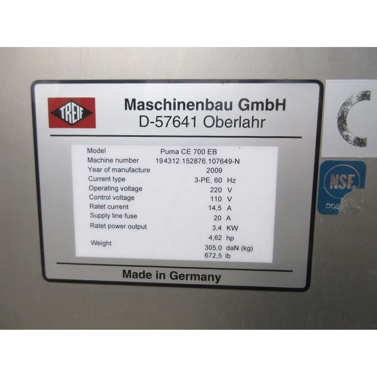 Treif PUMA CE 700EB Meat Portion Slicer, Used Excellent Condition image 6