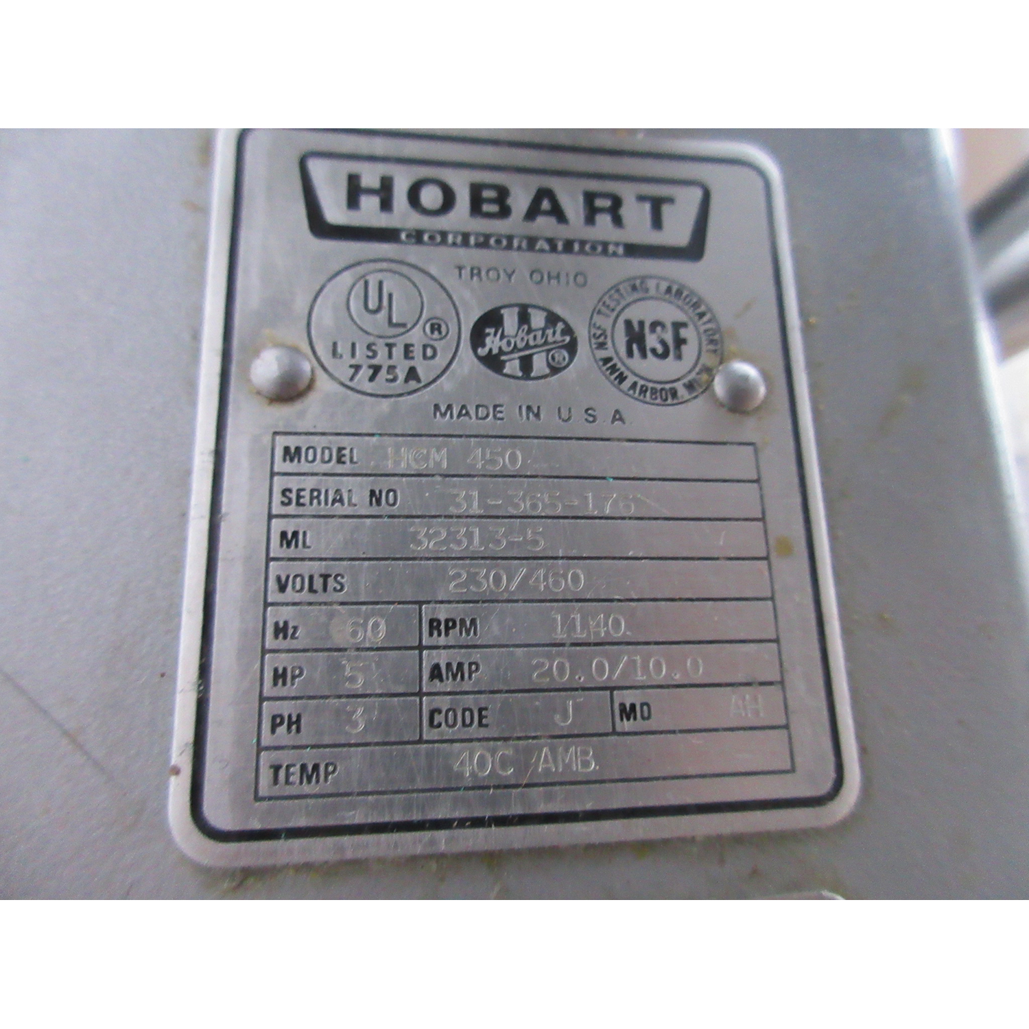 Hobart HCM-450 Cutter Mixer 45 Qt, Used Excellent Condition image 4