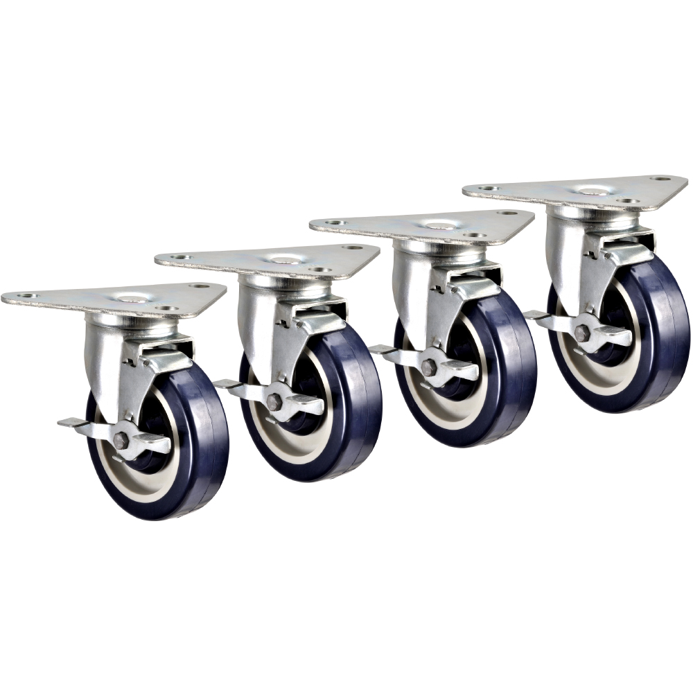 Vollum Triangle Plate Casters for Equipment, Set of 4 image 1