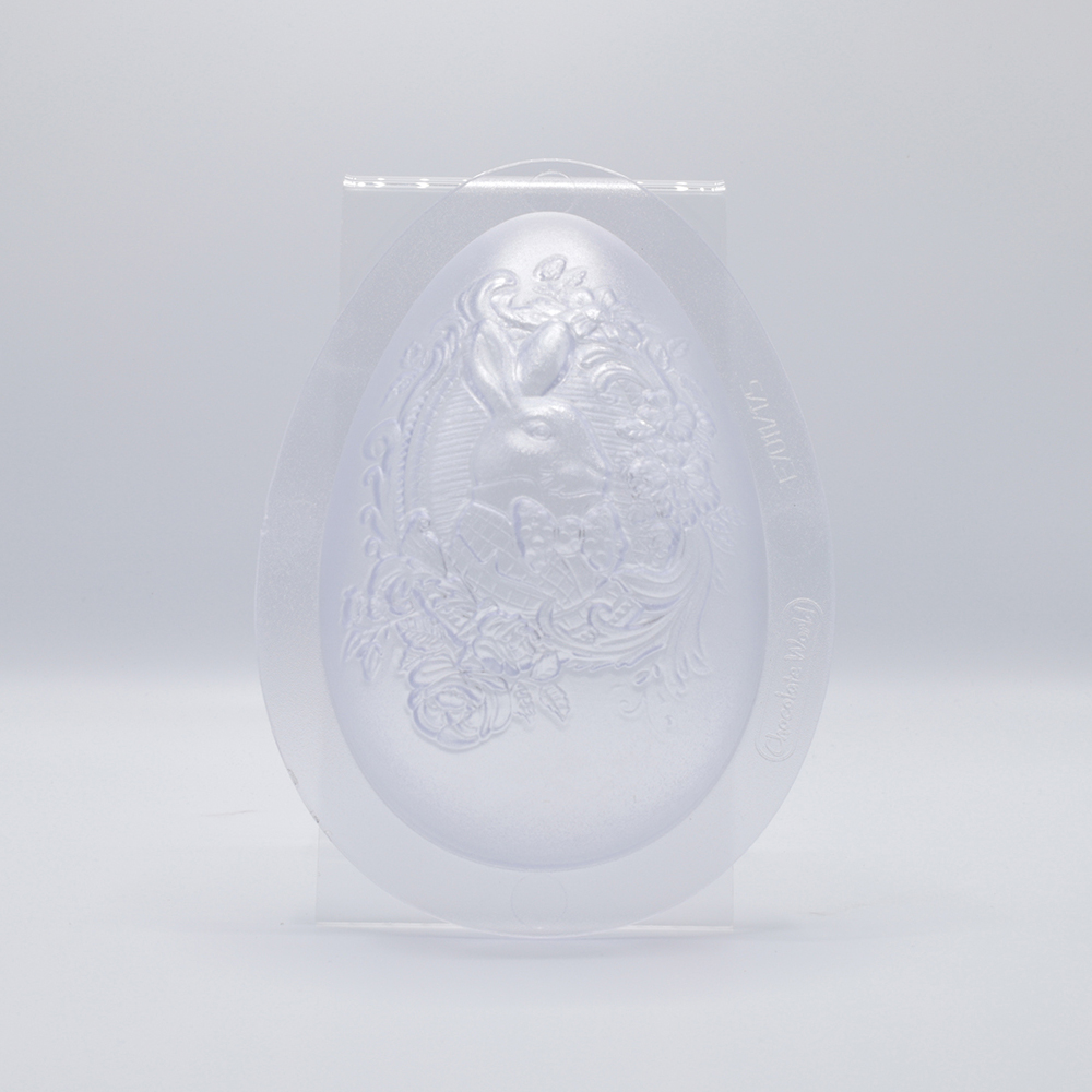 Chocolate World Polycarbonate Chocolate Mold, Sir Edward the Bunny Egg,1 Cavity image 1