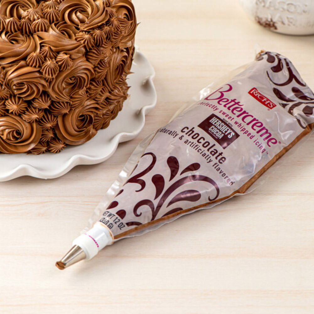 Rich's Bettercreme Chocolate Icing, 12 oz. - Pack of 3 image 1