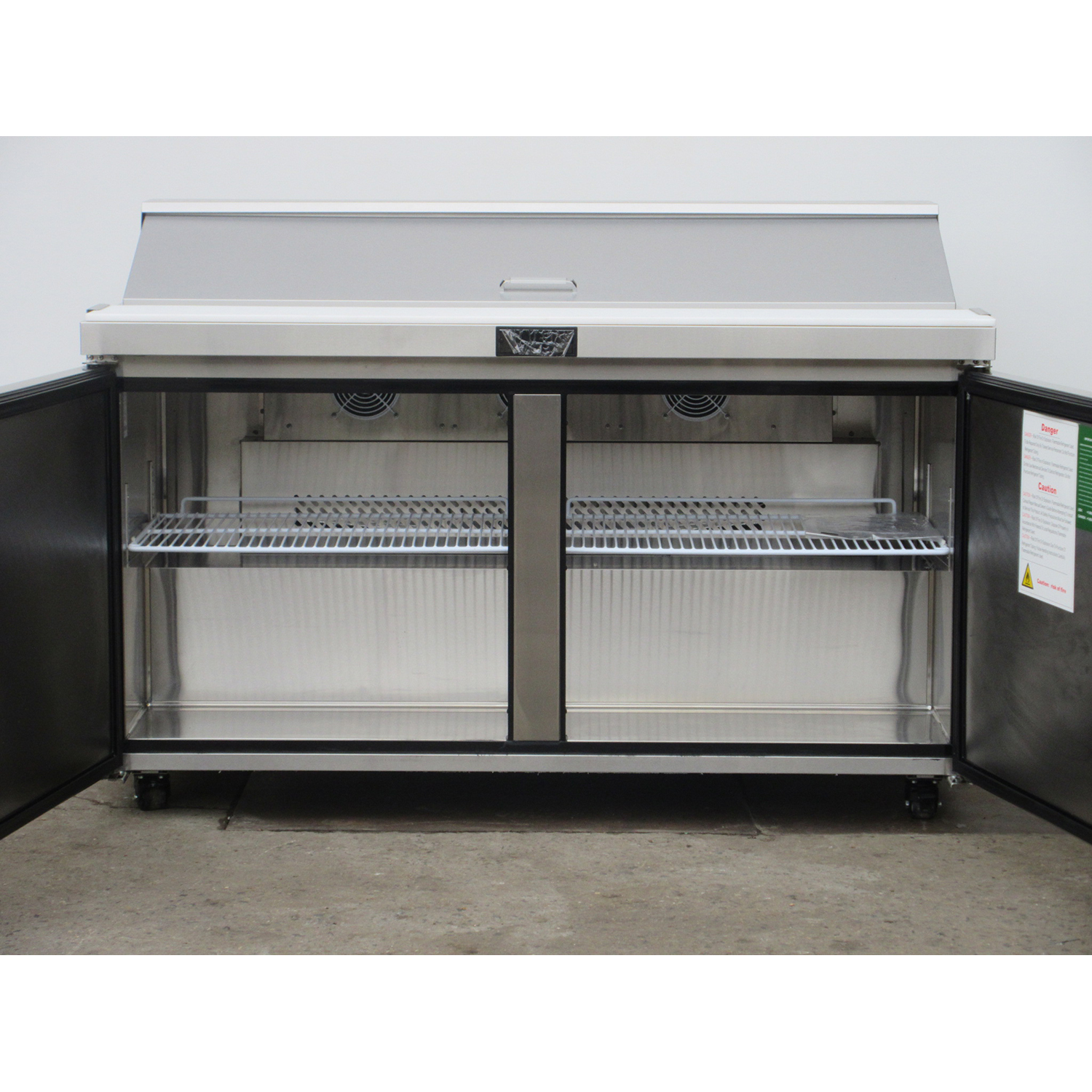 Atosa MSF8303GR Two Door Sandwich Prep Table 60-1/4"W, 17.2 Cu. Ft., Used Excellent Condition image 1