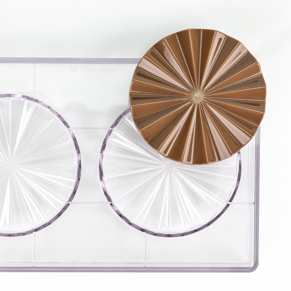 Martellato Plisse Polycarbonate Chocolate Mold, 2 Cavities image 1