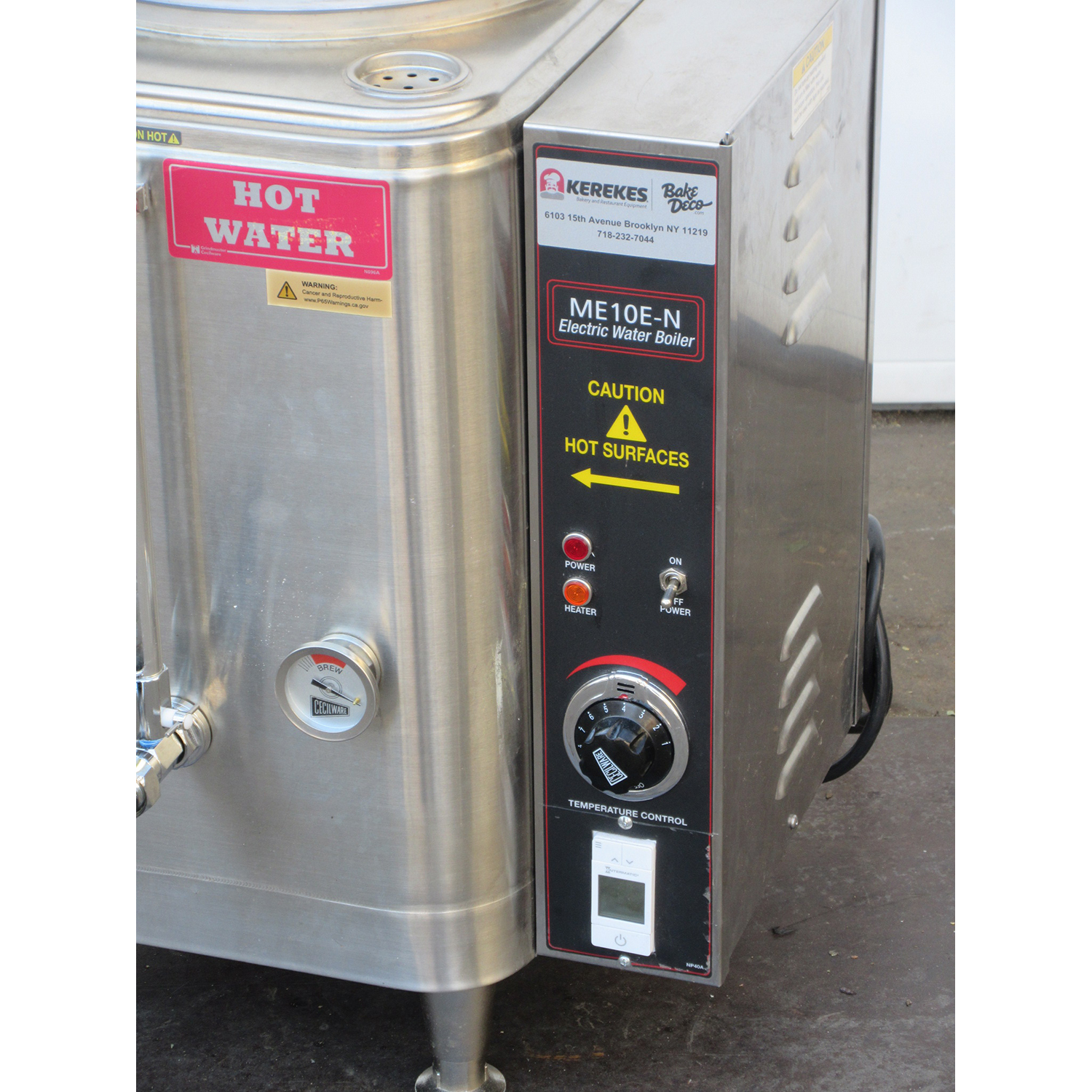 Cecilware ME-10E-110 Hot Water Urn, 120V, 10 Gallon, Used Excellent Condition image 1