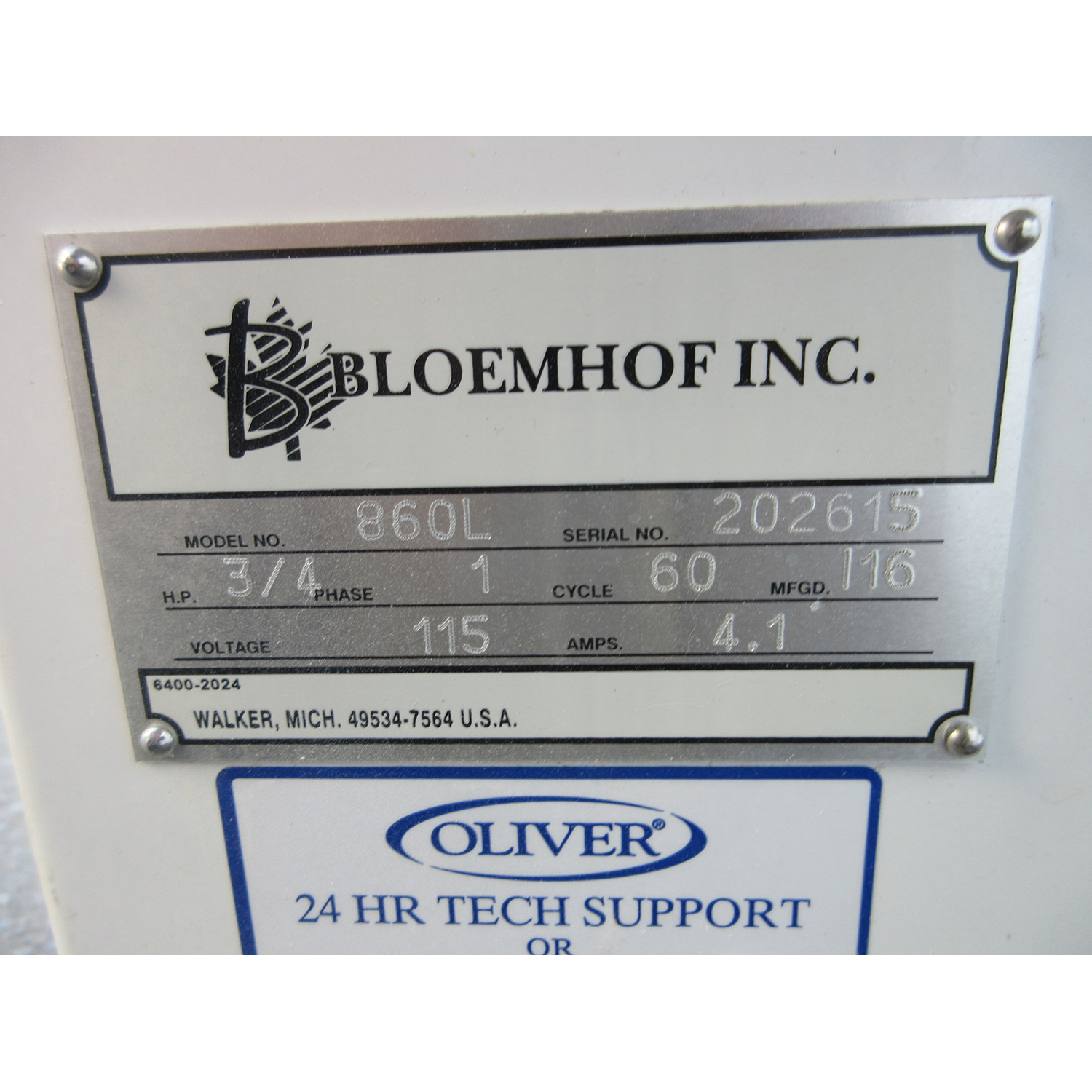 Bloemhof 860L Bread Moulder, Includes 2 Pressure Plates, Used Excellent Condition image 5