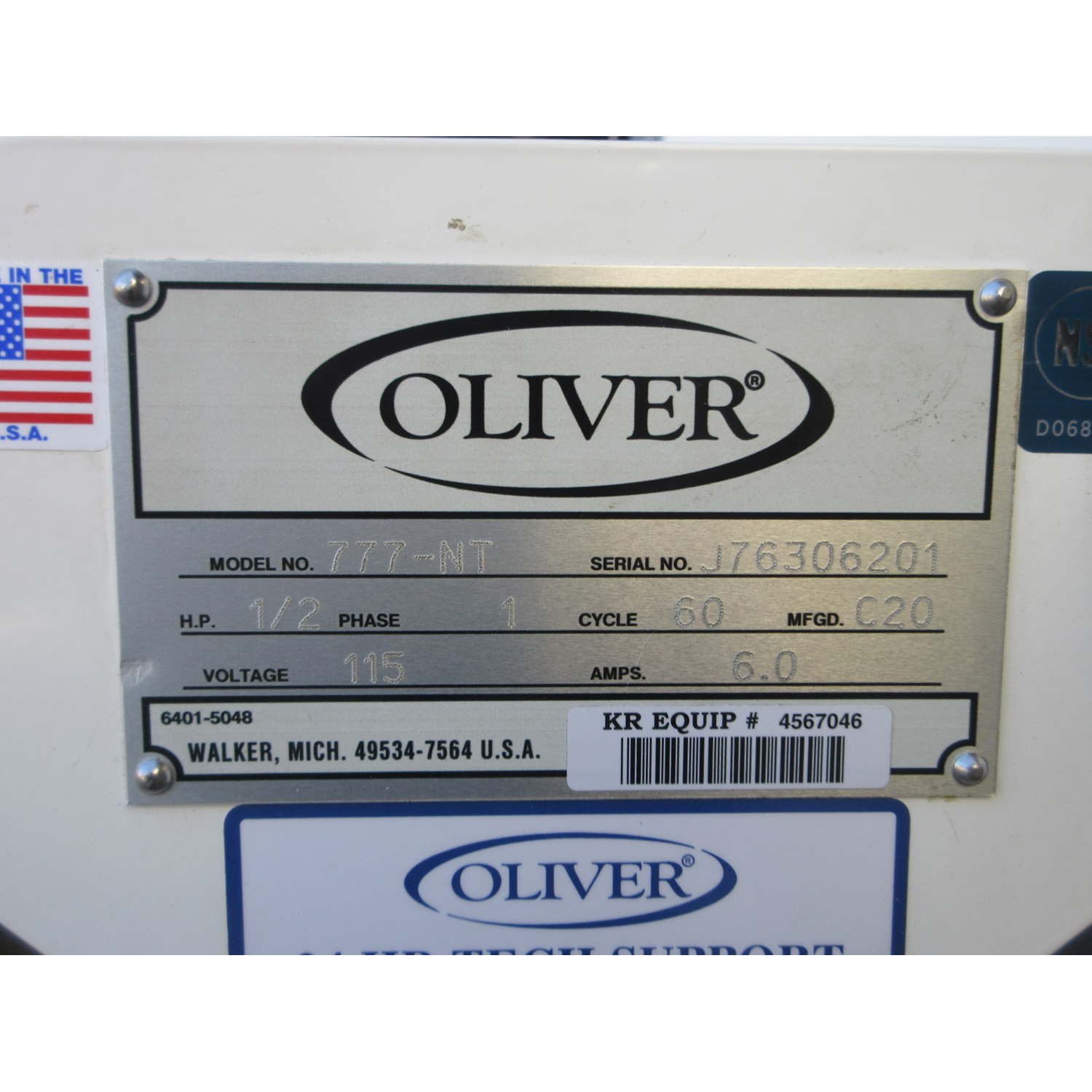 Oliver 777NT Bread Slicer 1/2" Slices, Used Excellent Condition image 2