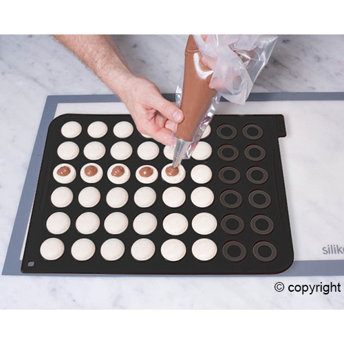 Silikomart Macaroon Silicone Baking Sheet, 40mm Cavities image 1