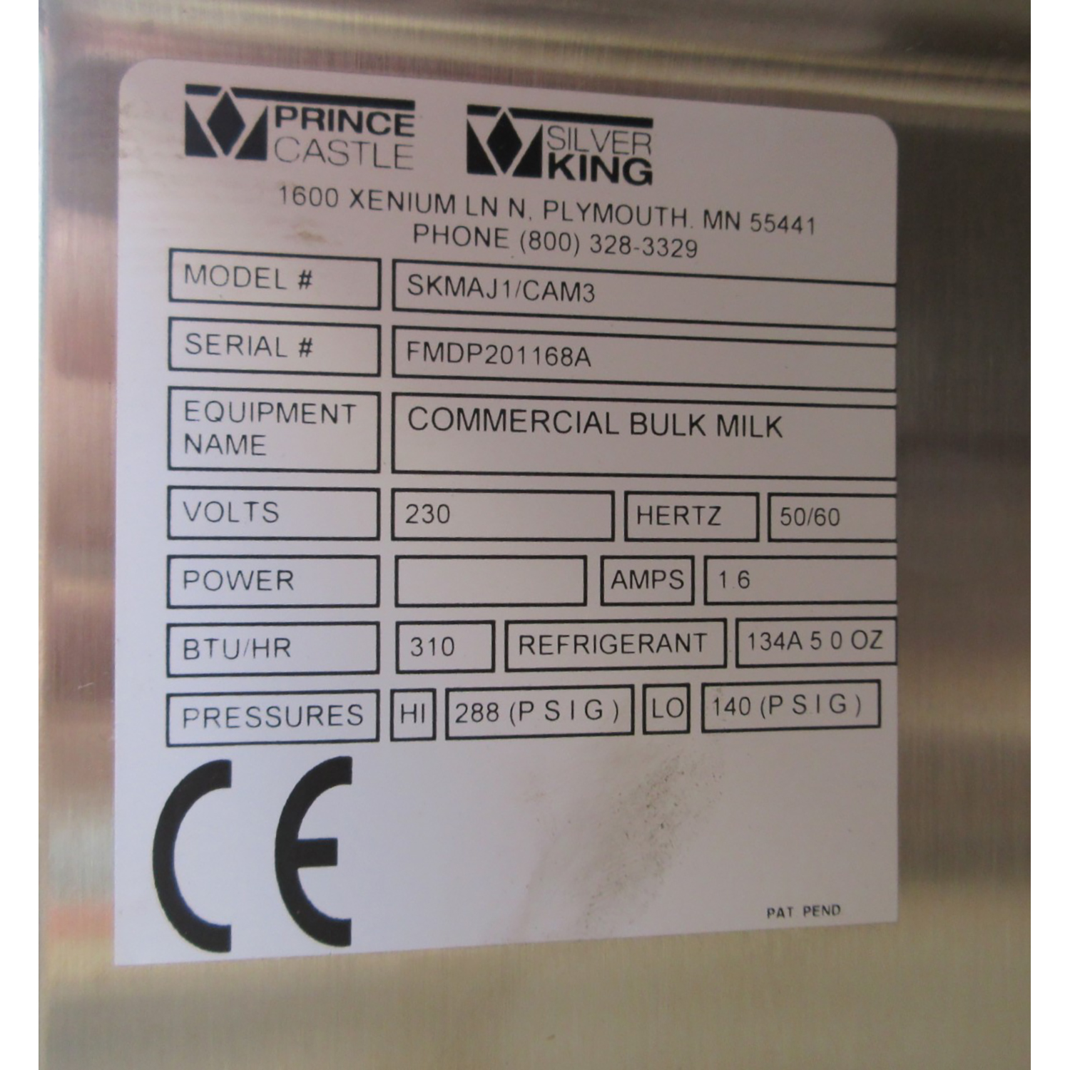 Silver King SKMAJ1-CAM3 Single Valve Milk Dispenser, Brand New image 3