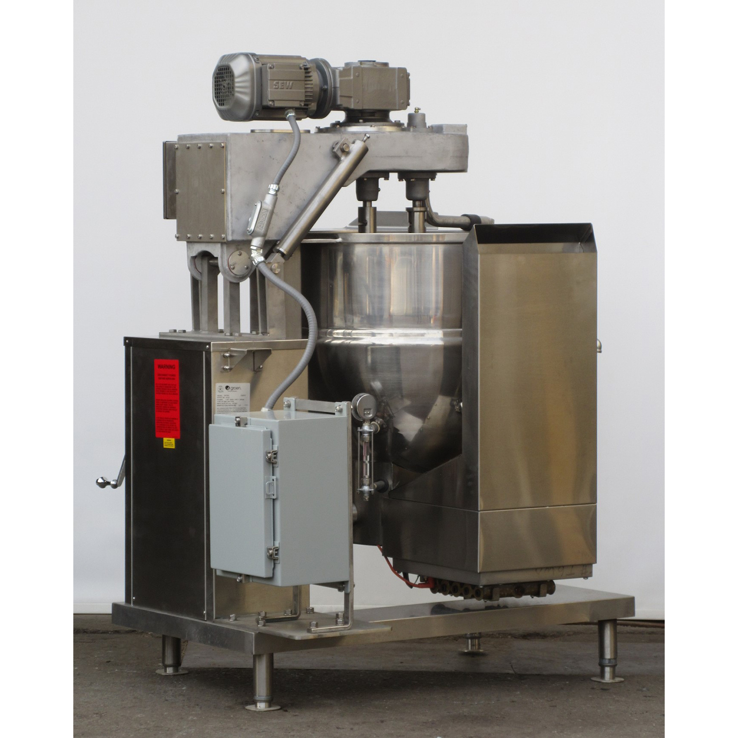 Groen DHT60-INA/2 60 Gallon Tilt Kettle, With Tilt-out Twin Shaft Scraper Mixer, Brand New image 7
