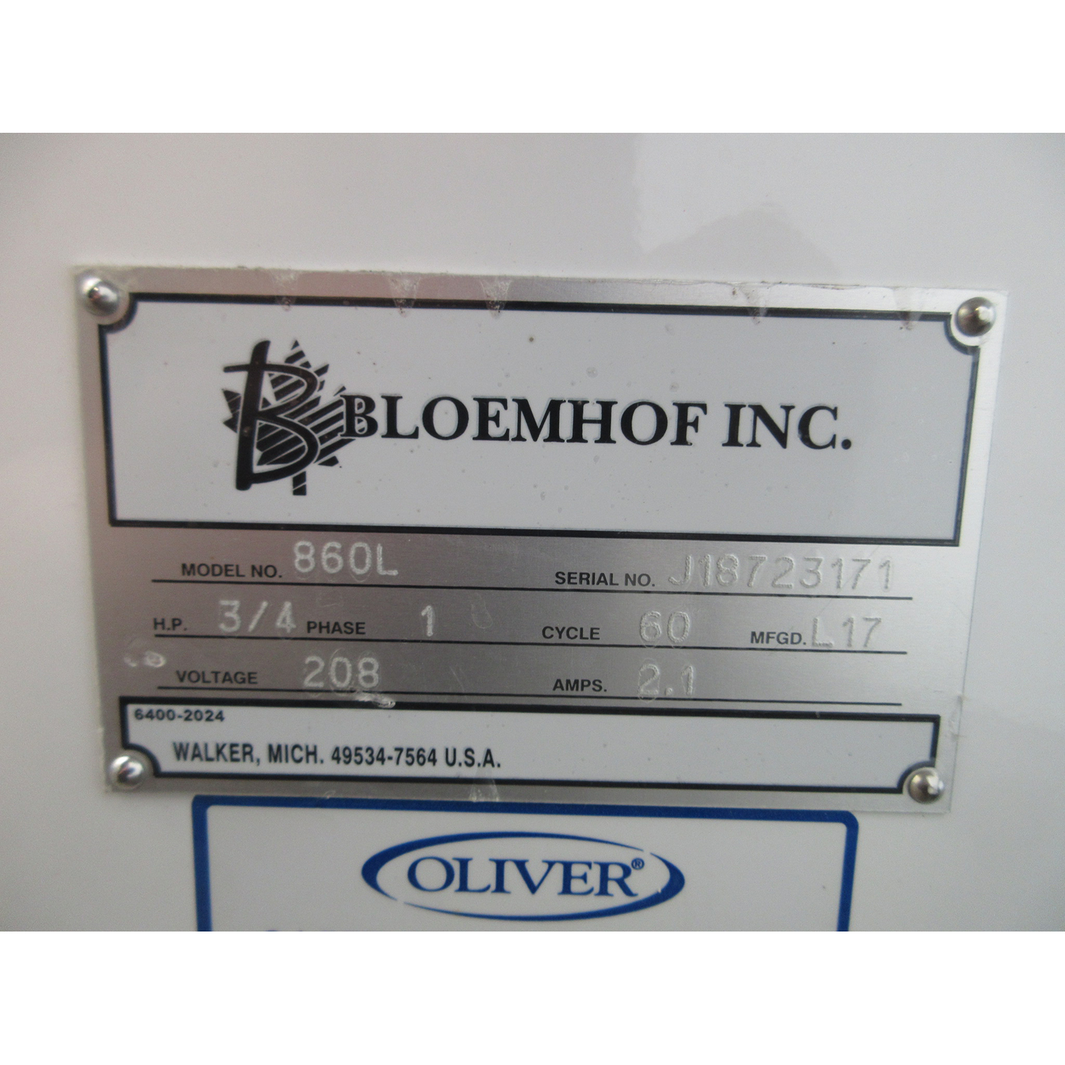 Bloemhof 860L Bread Moulder, Includes 2 Pressure Plates, Used Excellent Condition image 4