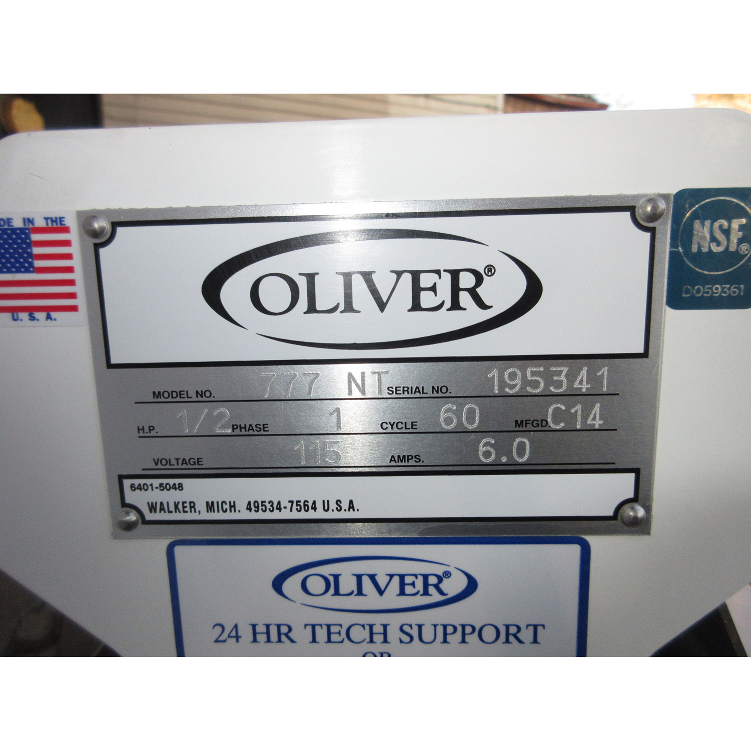 Oliver 777 Bread Slicer, 1/2" Cut, Used Excellent Condition image 3