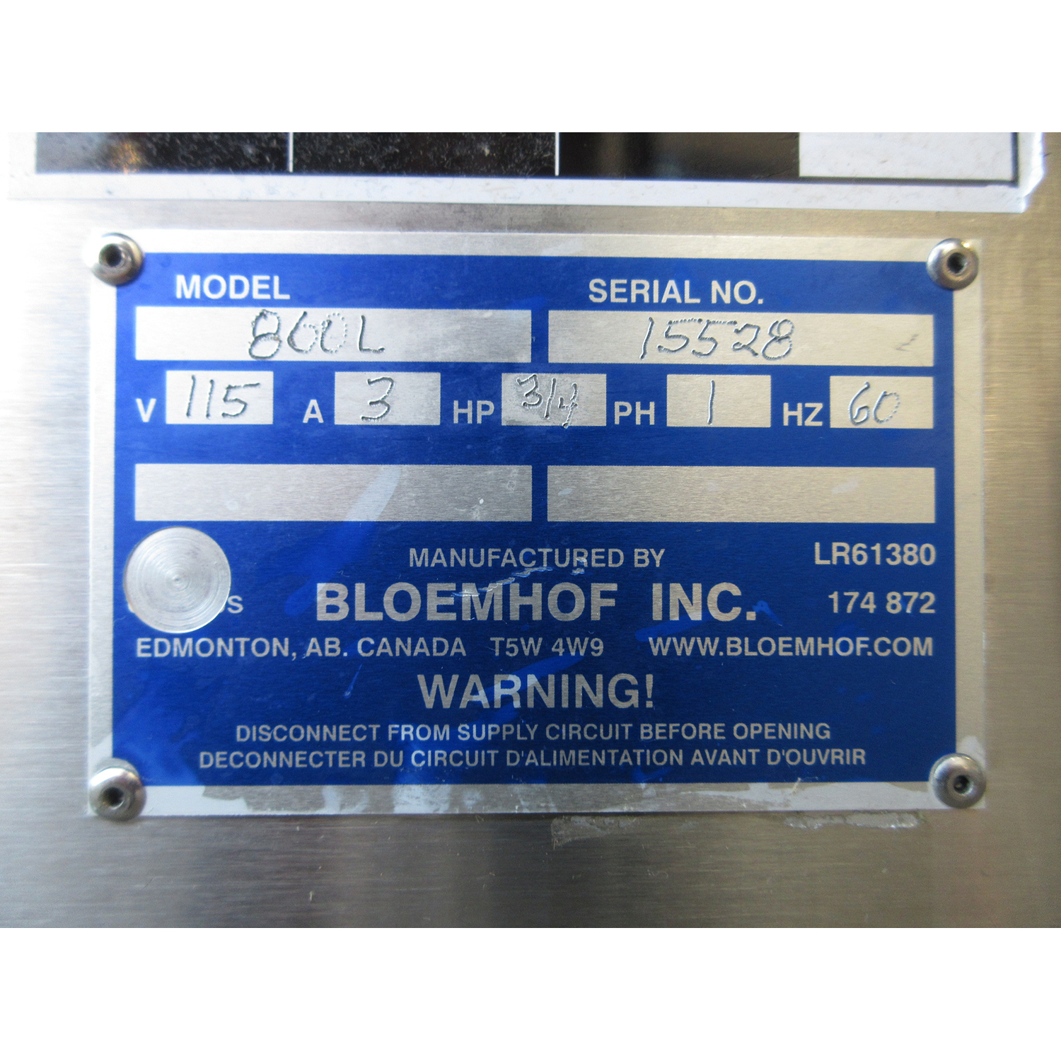 Bloemhof 860L Bread Moulder, Includes 2 Pressure Plates, Used Excellent Condition image 4