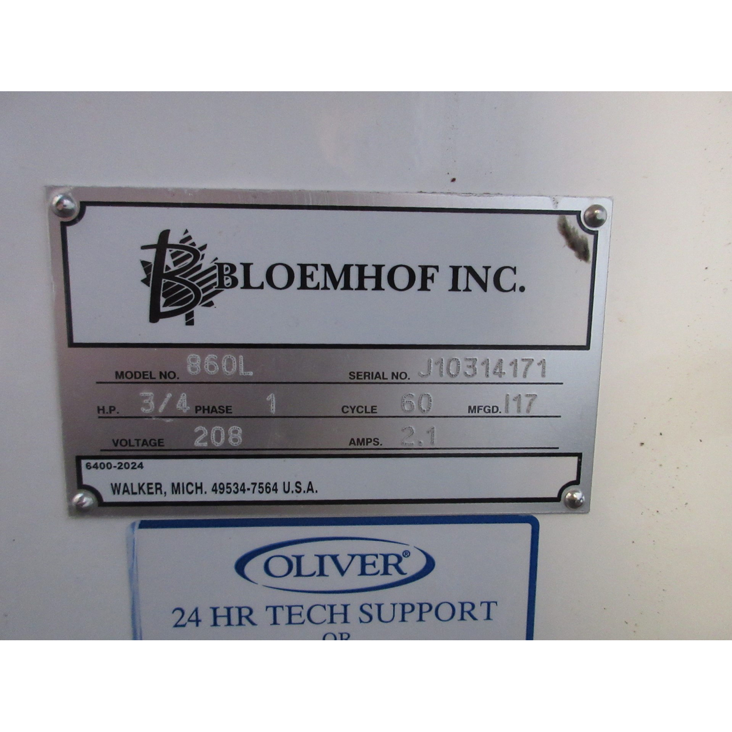 Bloemhof 860L Bread Moulder, Includes 2 Pressure Plates, Used Excellent Condition image 4