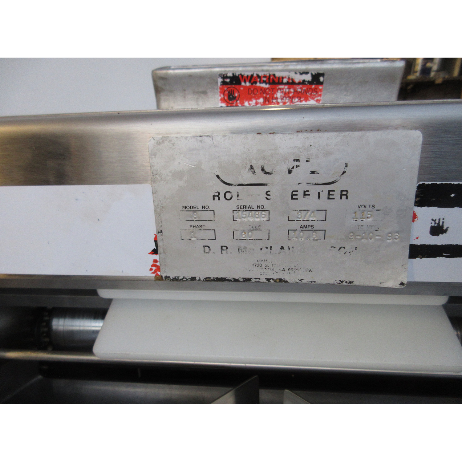 Acme 8 Dough Moulder Sheeter, Used Excellent Condition image 6
