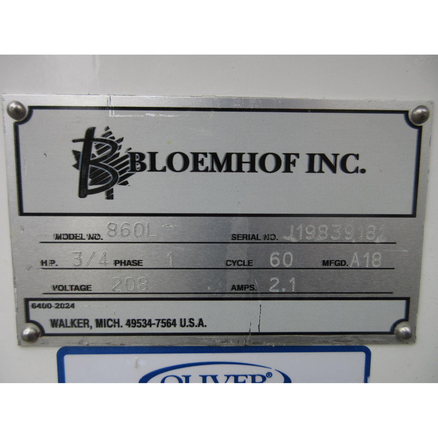 Bloemhof 860L Bread Moulder, Includes 2 Pressure Plates, Used Excellent Condition image 4