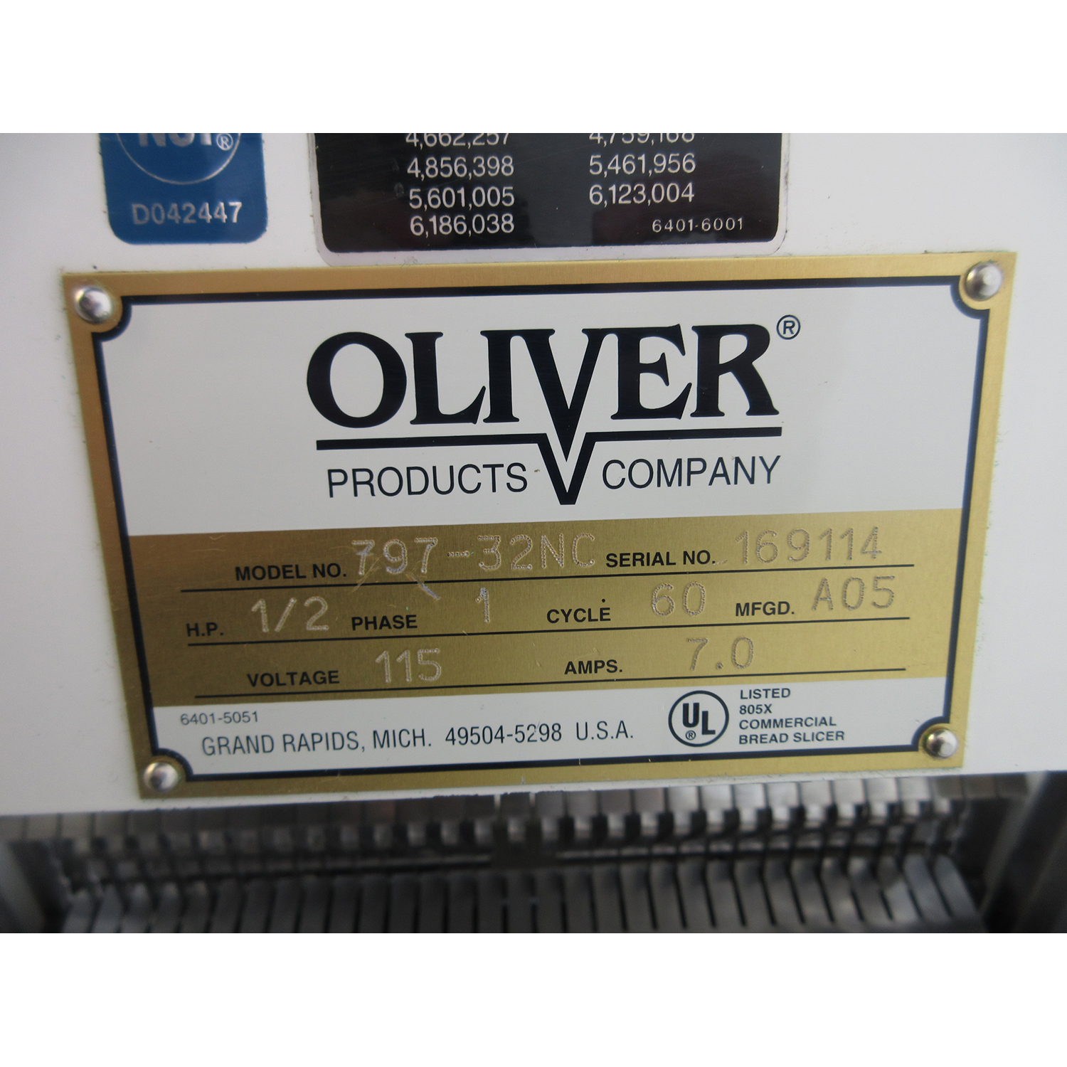 Oliver 797-32NC Bread Slicer 1/2" Cut, Used Excellent Condition image 5