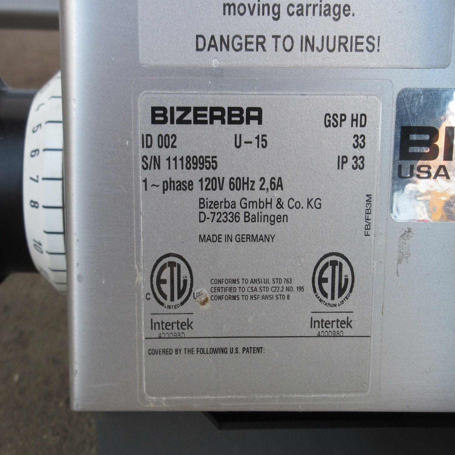 Bizerba GSP HD Automatic Meat Slicer, Used Excellent Condition image 5
