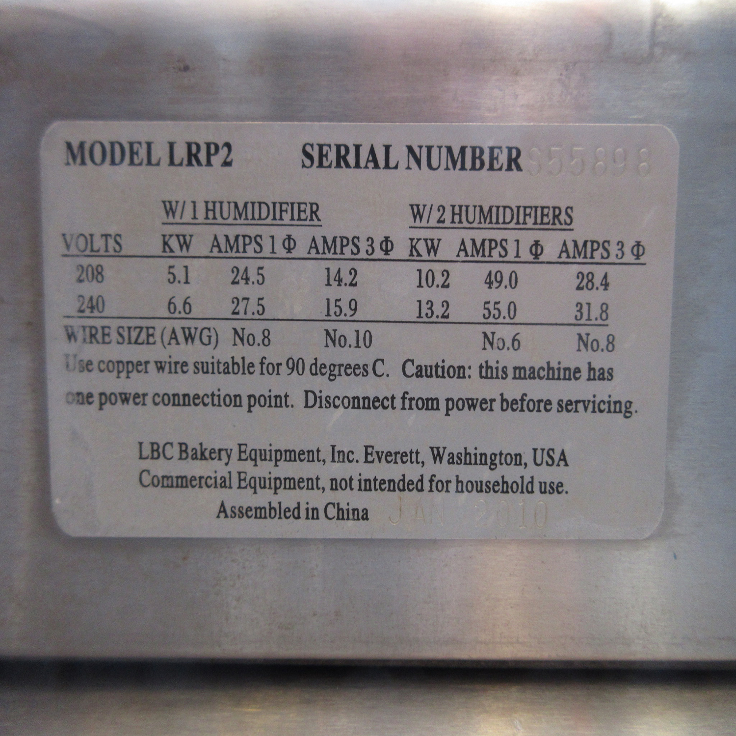 LBC LRP2-40 Roll In Bakery Proofer, Used Excellent Condition image 4