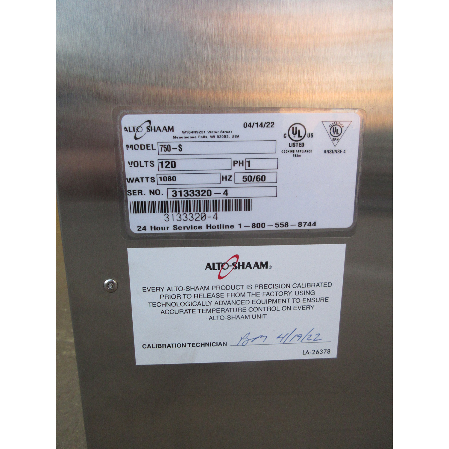 Alto Shaam 750-S 26" Low Temperature Hot Holding Cabinet, Brand New image 3