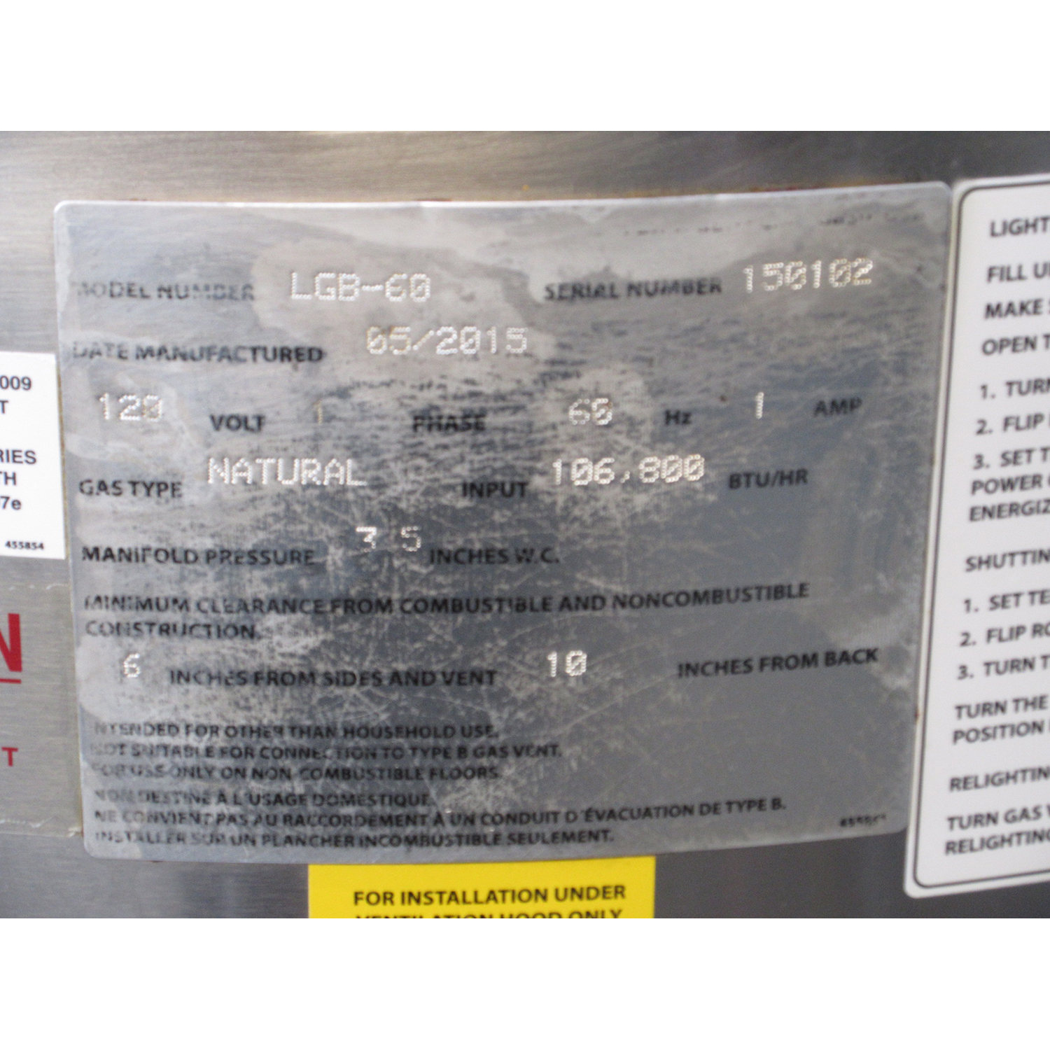 Legion LGB60 60 Gallon Stationary Kettle, Used Excellent Condition image 4