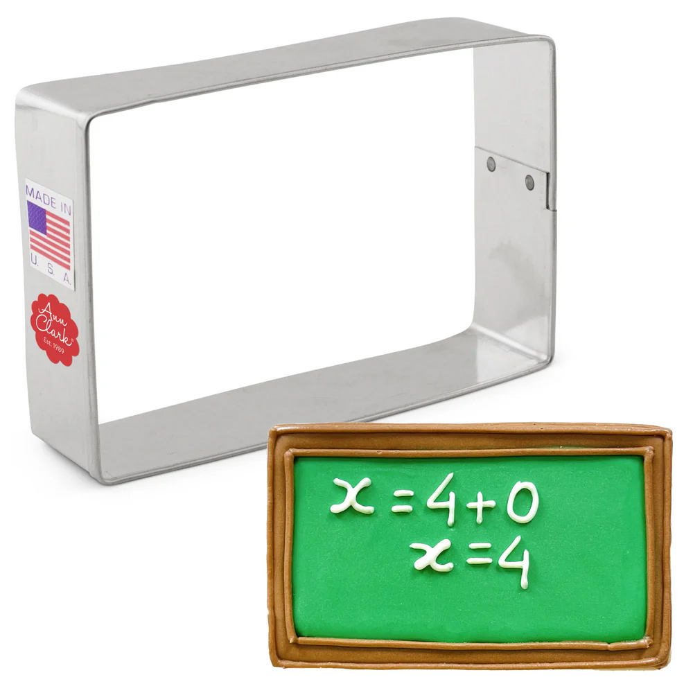 Ann Clark Rectangle Tinplated Cookie Cutter, 3-7/8" x 2-5/8" image 1