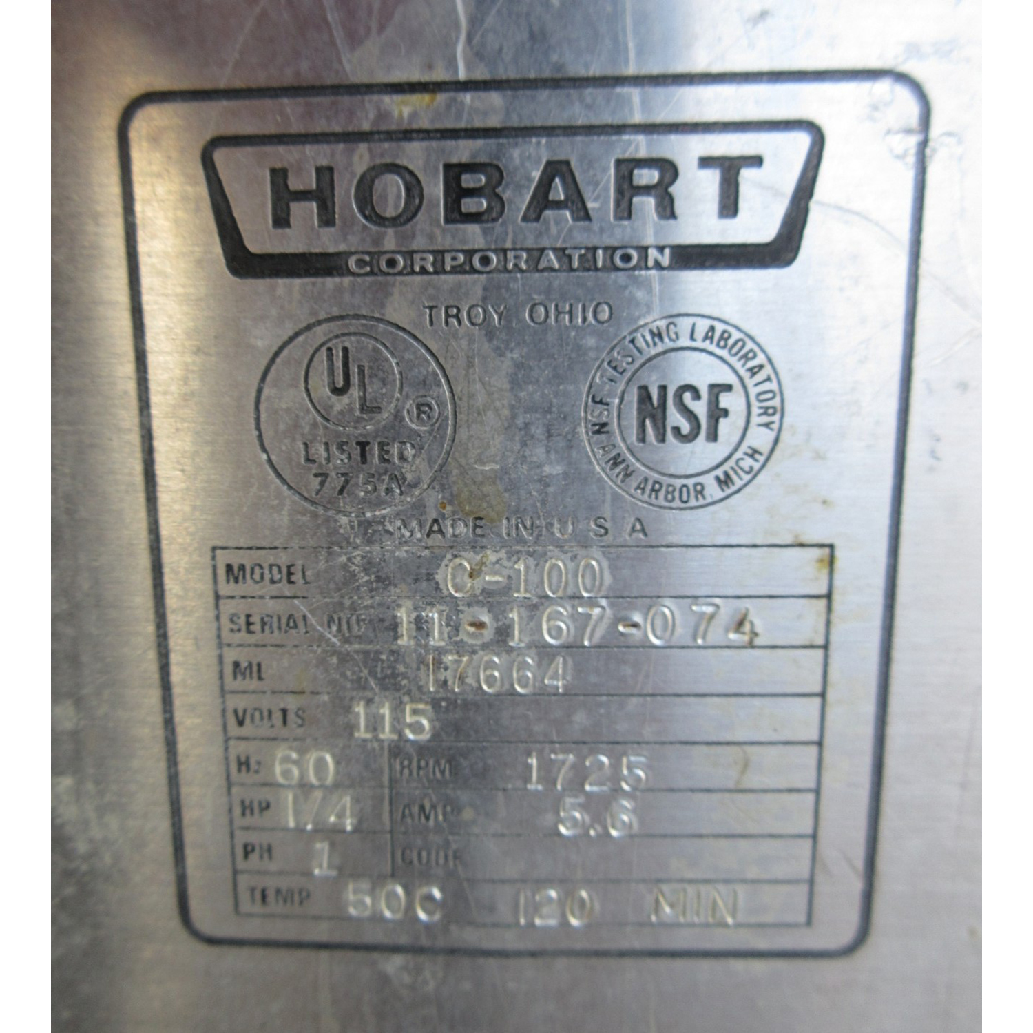 Hobart C100 10 Qt Mixer, Bowl and 2 Attachments Included, Used Excellent Condition image 2