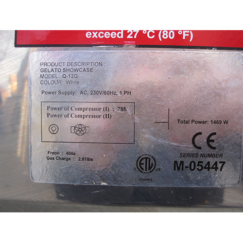 Sevel Aspen II Gelato Case Model Q-12G Used Excellent Condition image 3