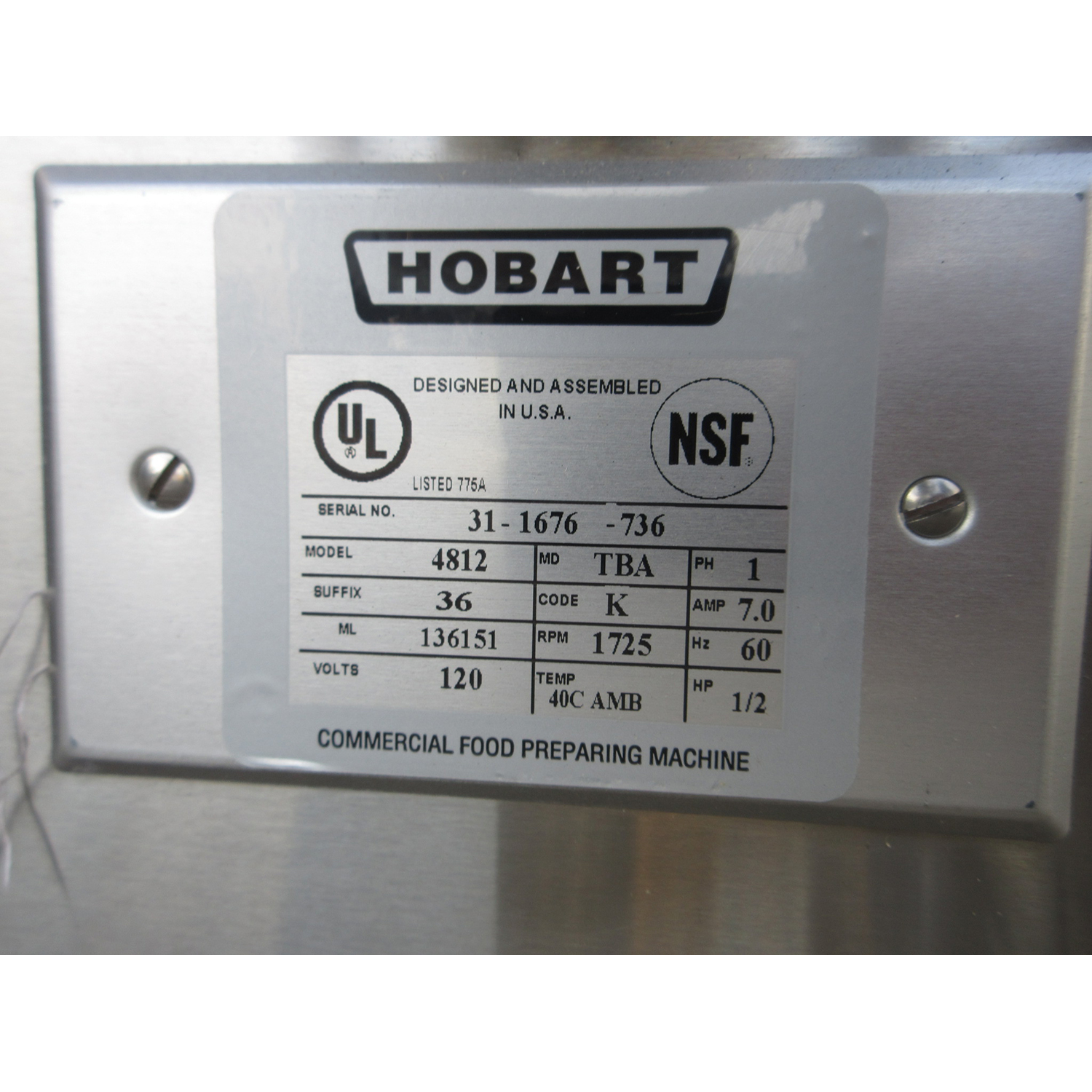 Hobart 4812 Meat Grinder, Brand New image 4