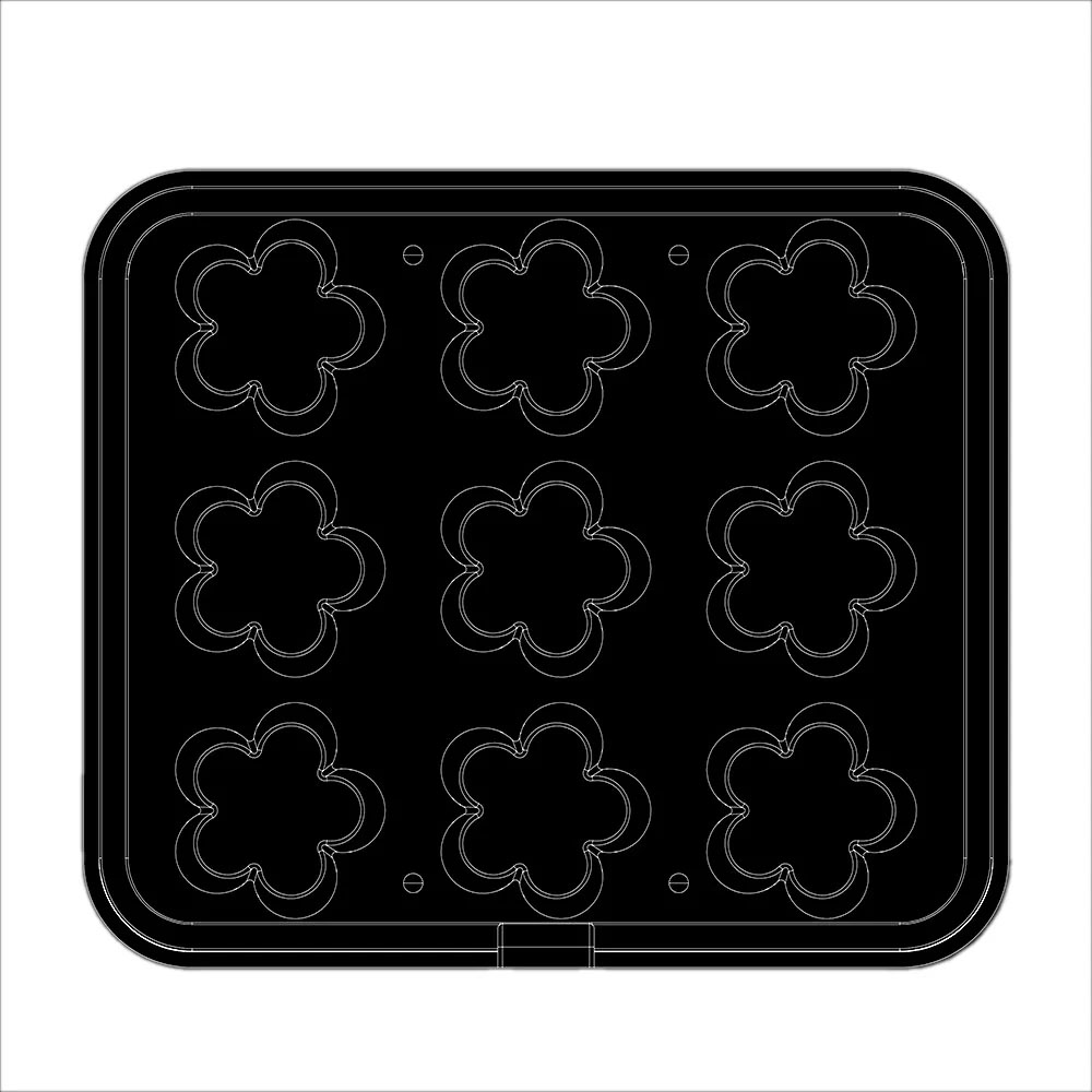 Pavoni Cookmatic Plate PIASTRA120 Flower, 9 Cavities image 4