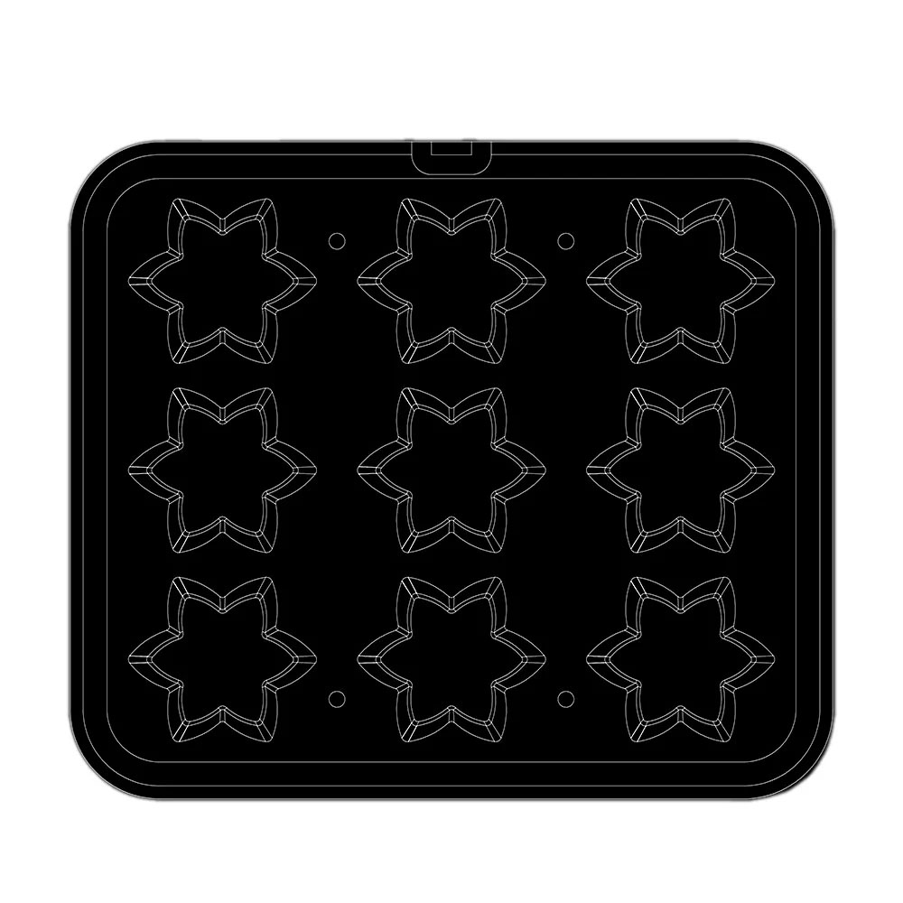 Pavoni Cookmatic Plate PIASTRA119 Star, 9 Cavities image 2