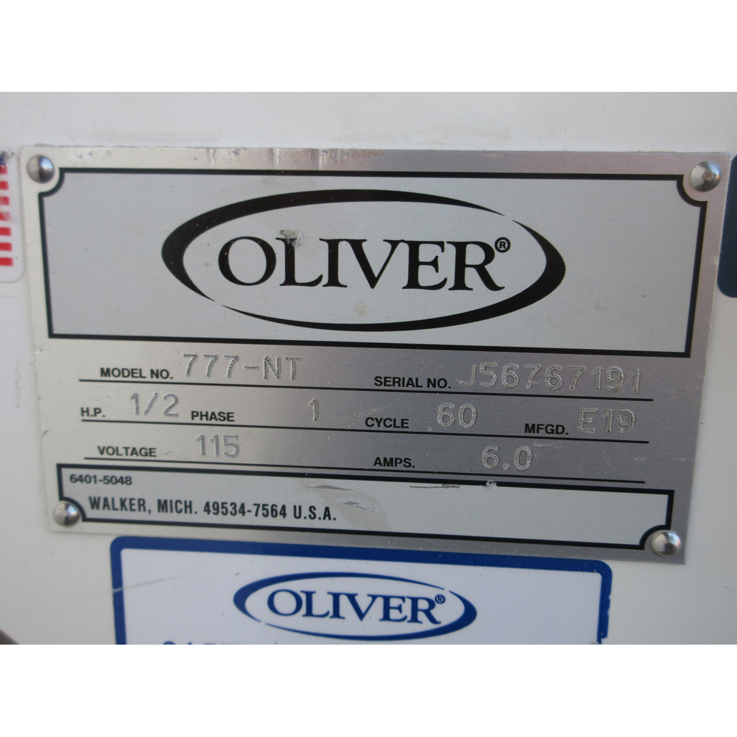 Oliver 777NT Bread Slicer 1/4" Slices, Used Excellent Condition image 4