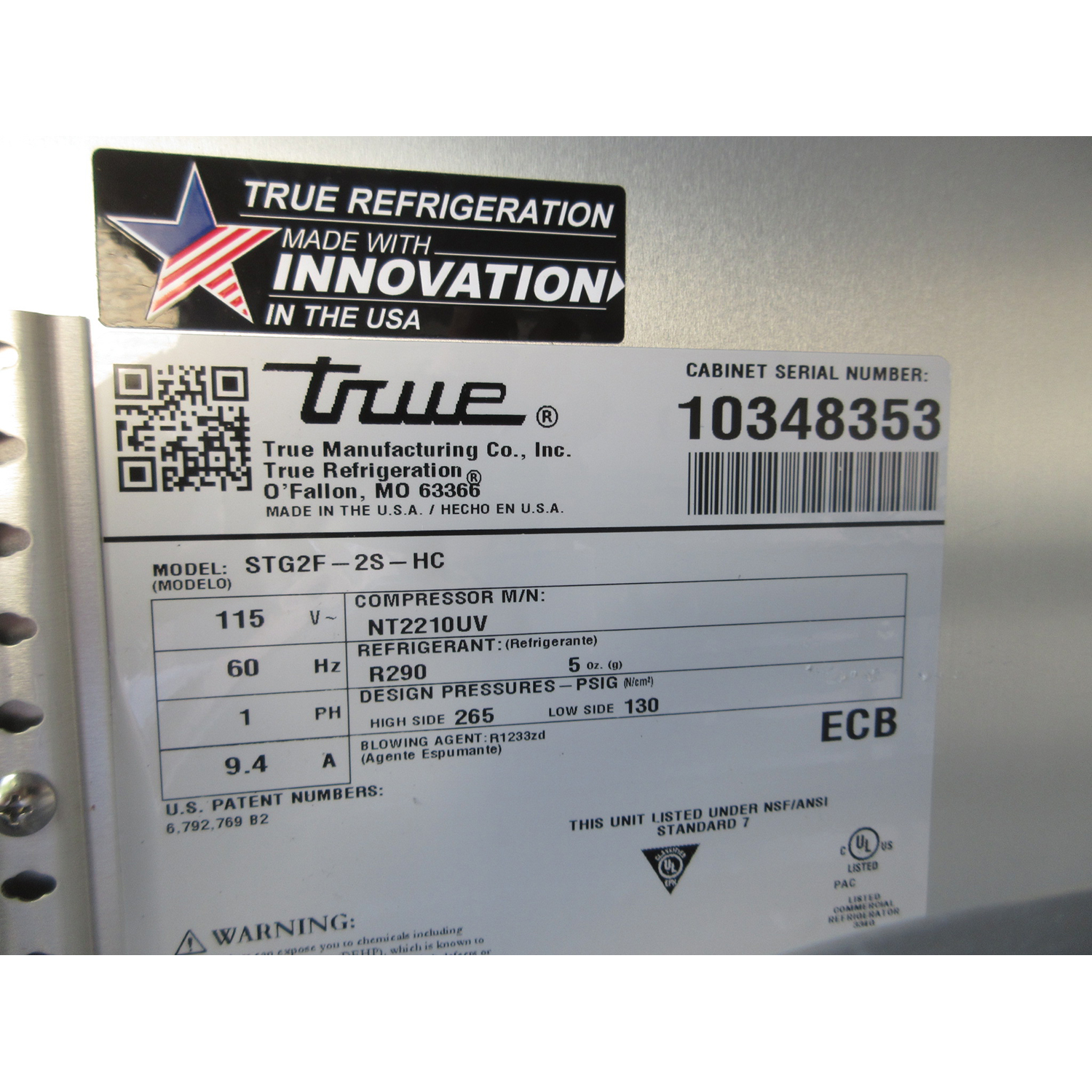 True STG2F-2S-HC Solid Door Reach-In Freezer, Used Excellent Condition image 3