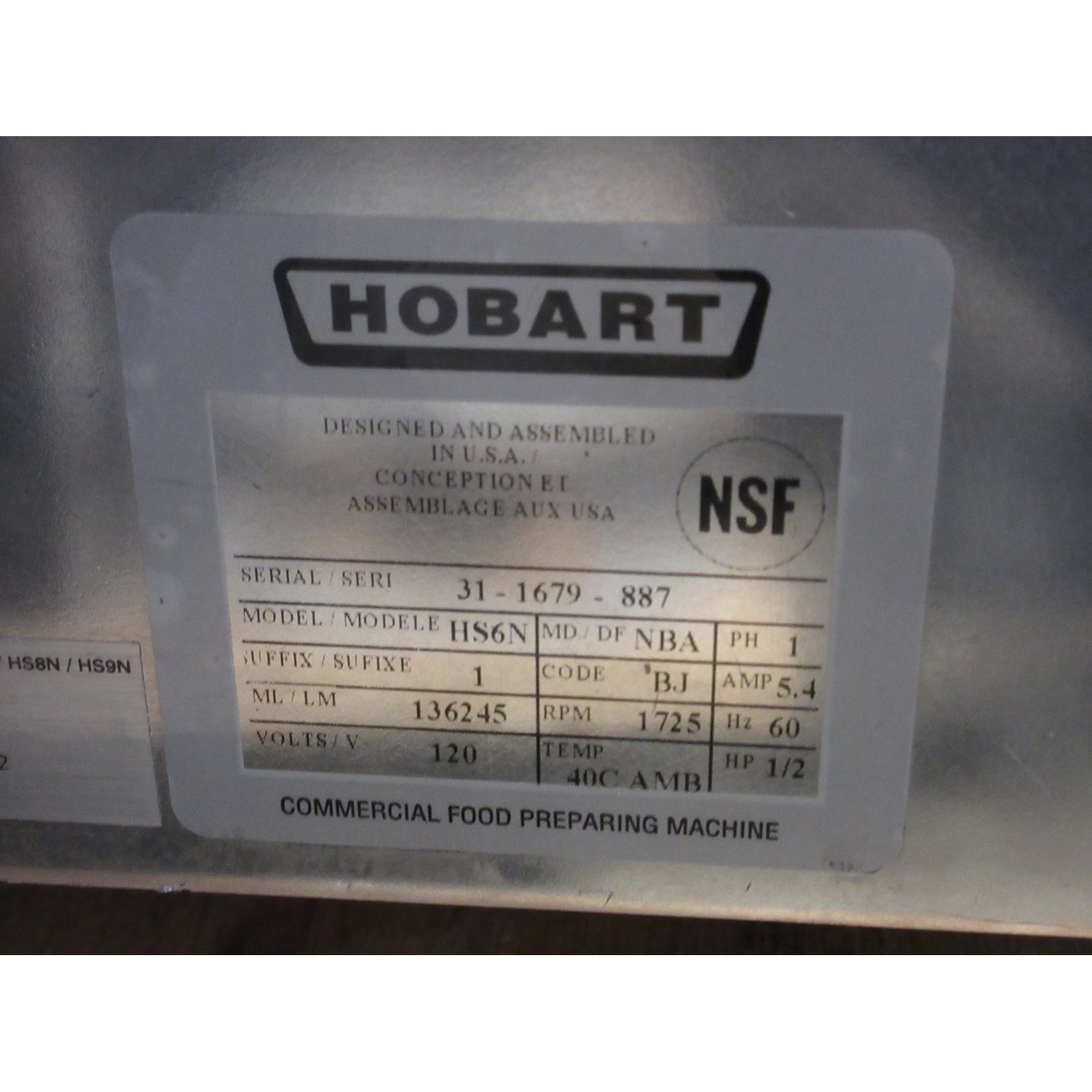 Hobart HS6N 13" Heavy-Duty Manual Slicer, Brand New image 4