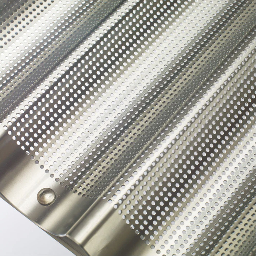Winco Perforated Non Stick Baguette Pan, 5 Cavities image 2