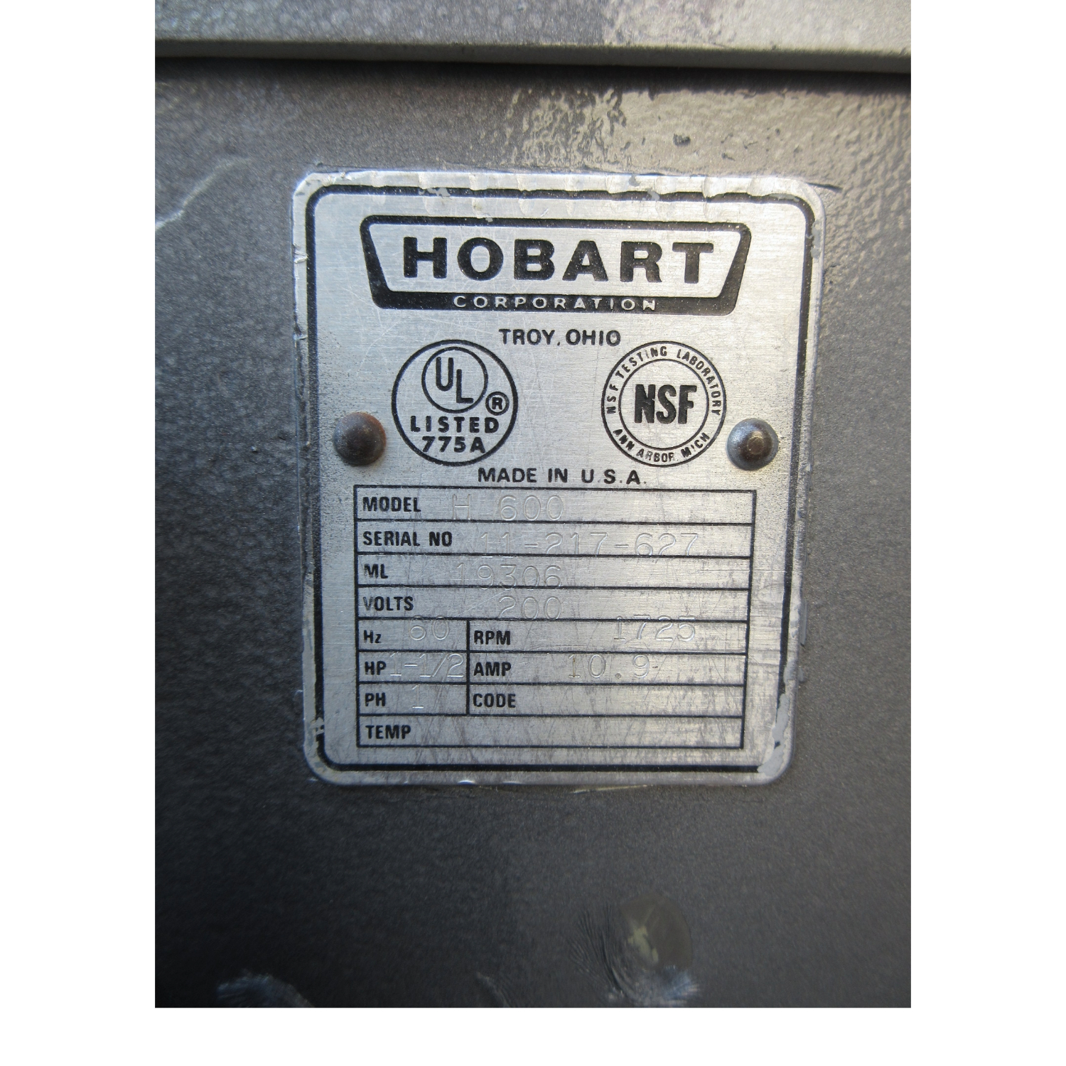 Hobart H-600 60 Qt Mixer, Used Excellent Condition image 3