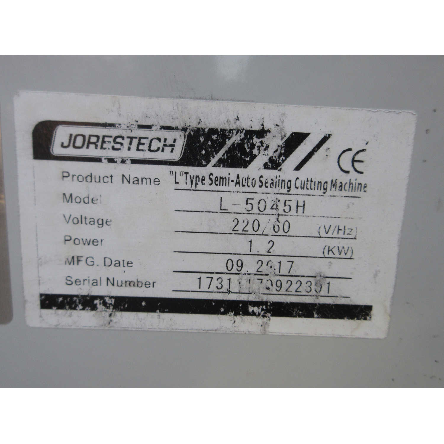 Jorestech L-5045H Semi-Auto Sealer, Used Excellent Condition image 5