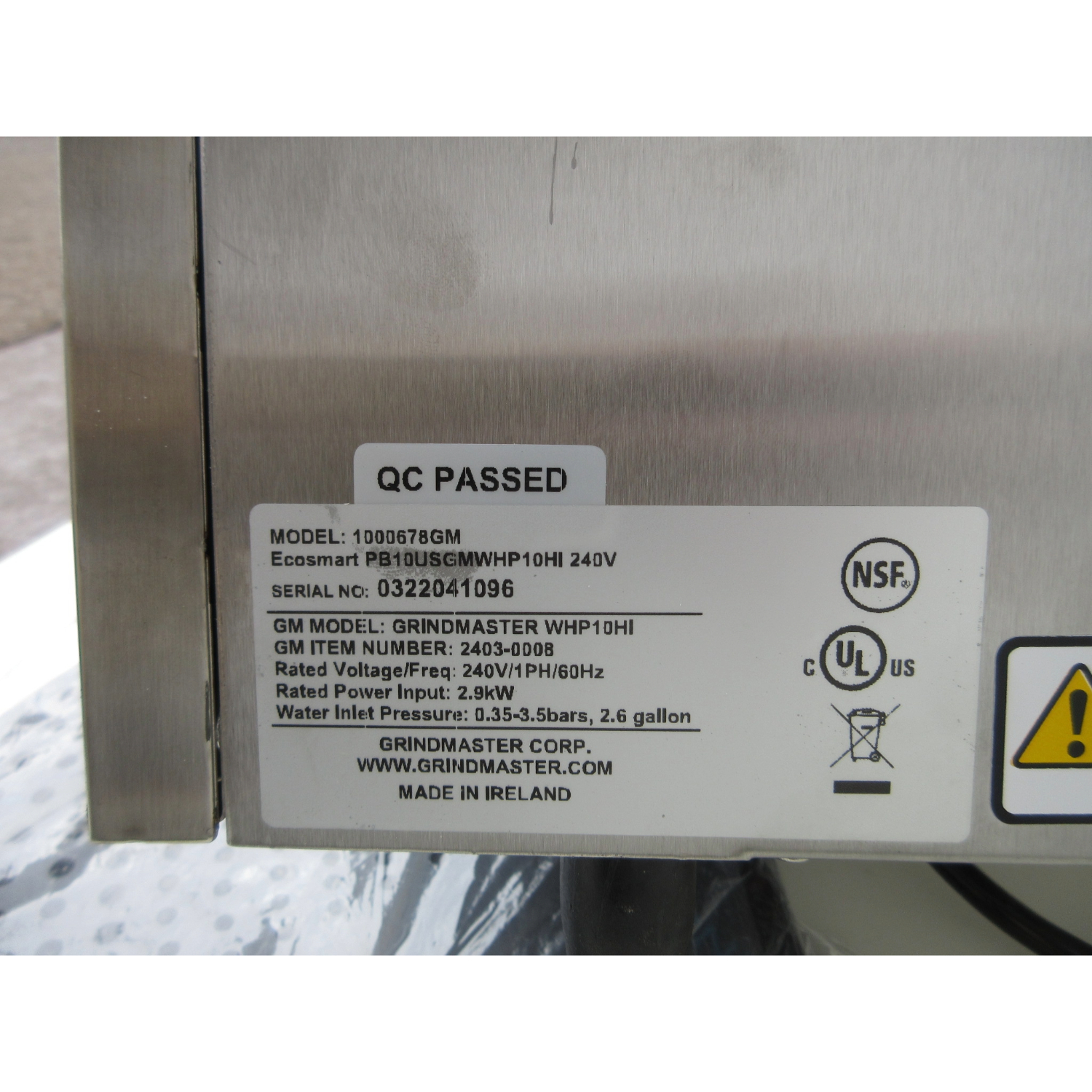 Grindmaster WHP10HI-240 2.6 Gallon Electric Countertop Hot Water Dispenser, Used Excellent Condition image 1