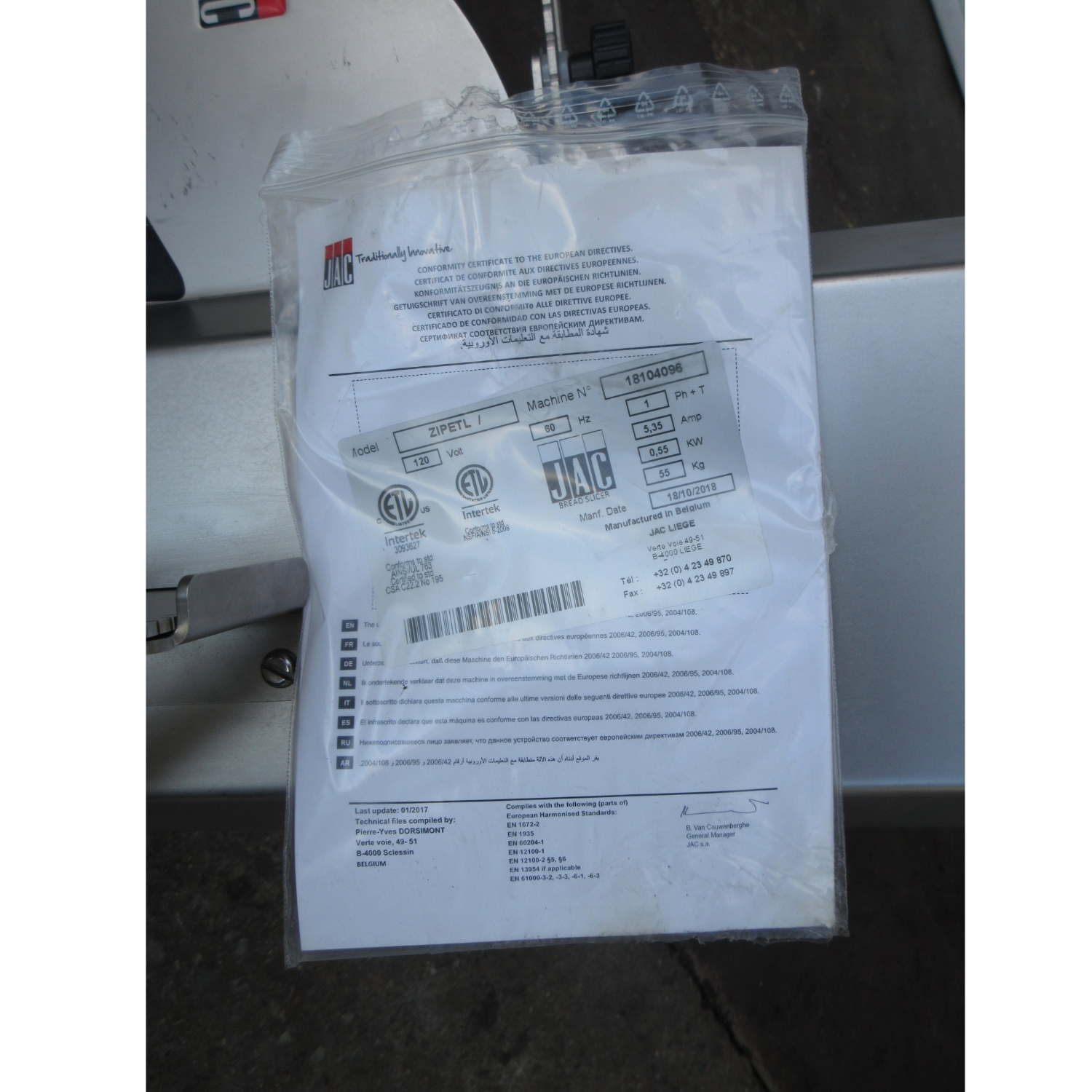 Jac ZIP-ETL Bagel Slicer, Used Excellent Condition image 4