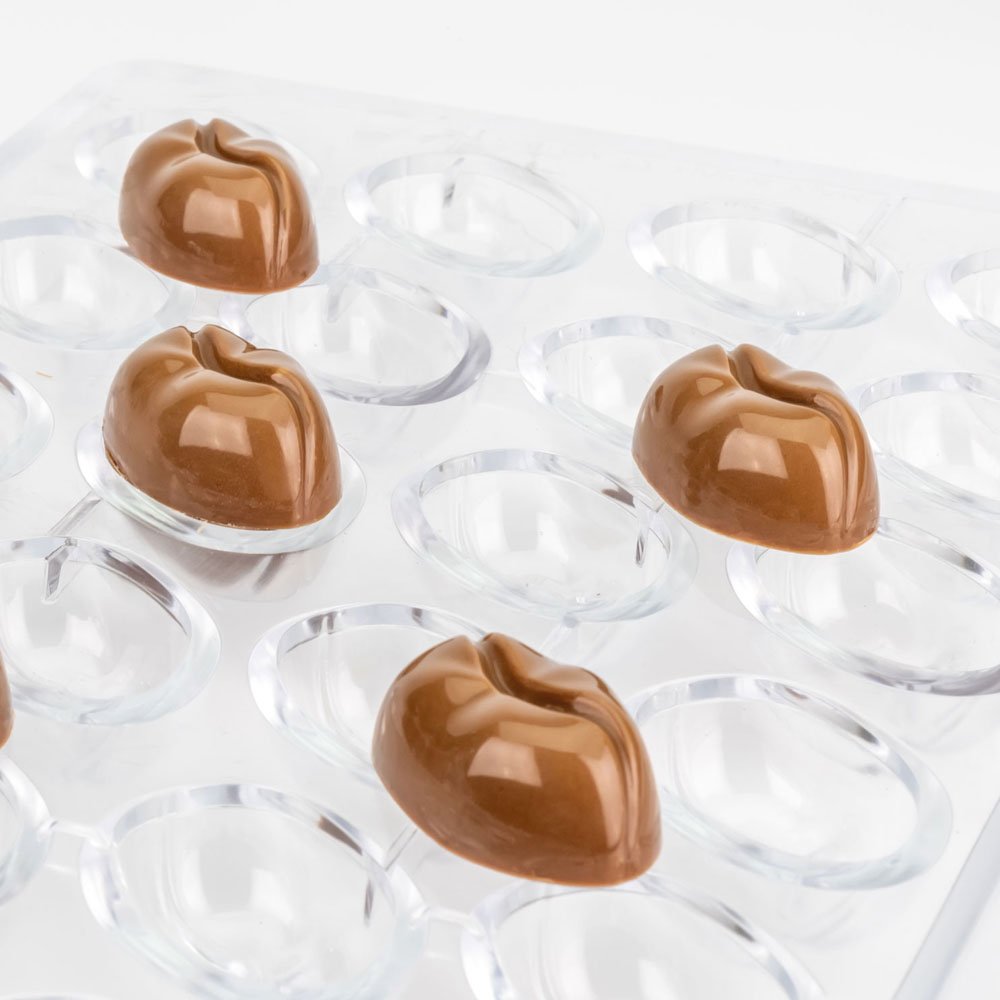 Martellato Coffee Bean Polycarbonate Chocolate Mold, 24 Cavities image 1