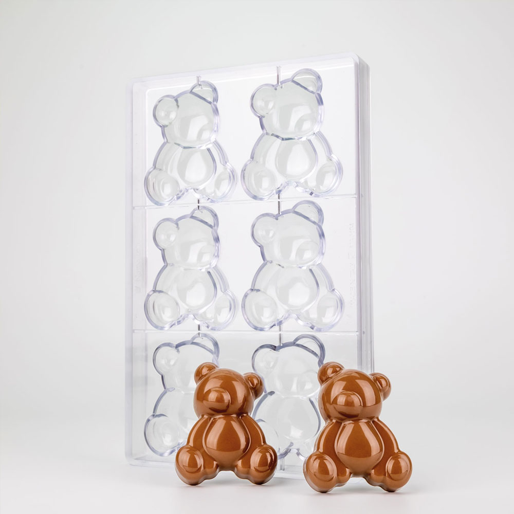 Martellato Mallow Bear Polycarbonate Chocolate Mold, 6 Cavities image 3