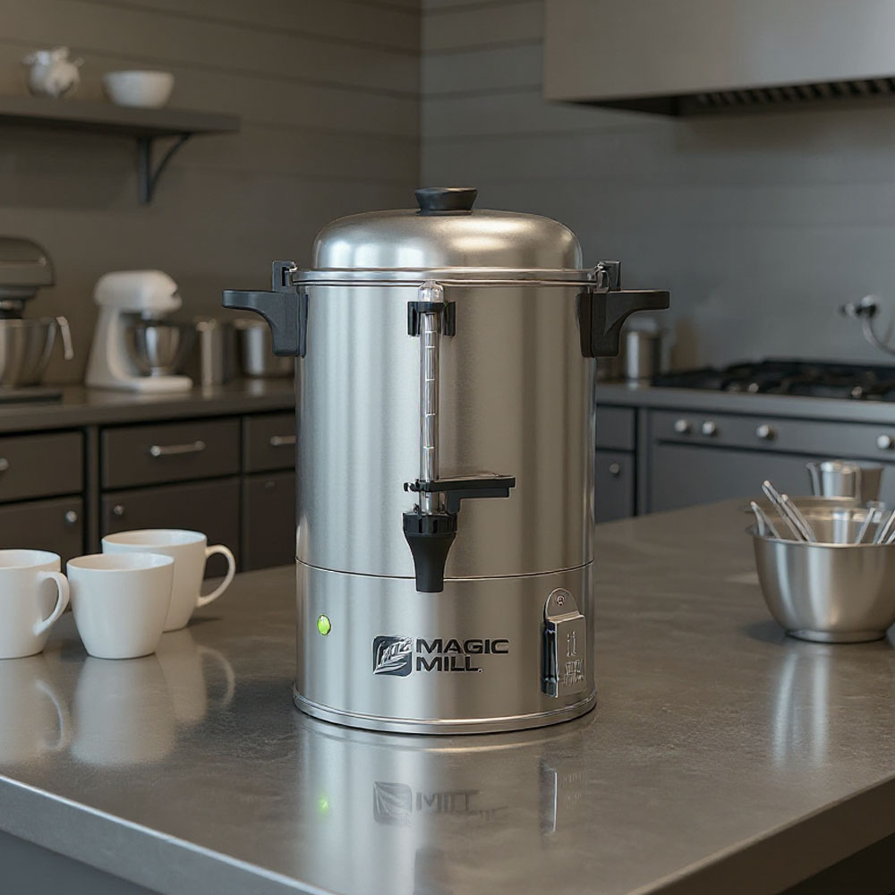 Magic Mill 35 Cup Stainless Steel Water Boiler with Shabbos Cover image 1