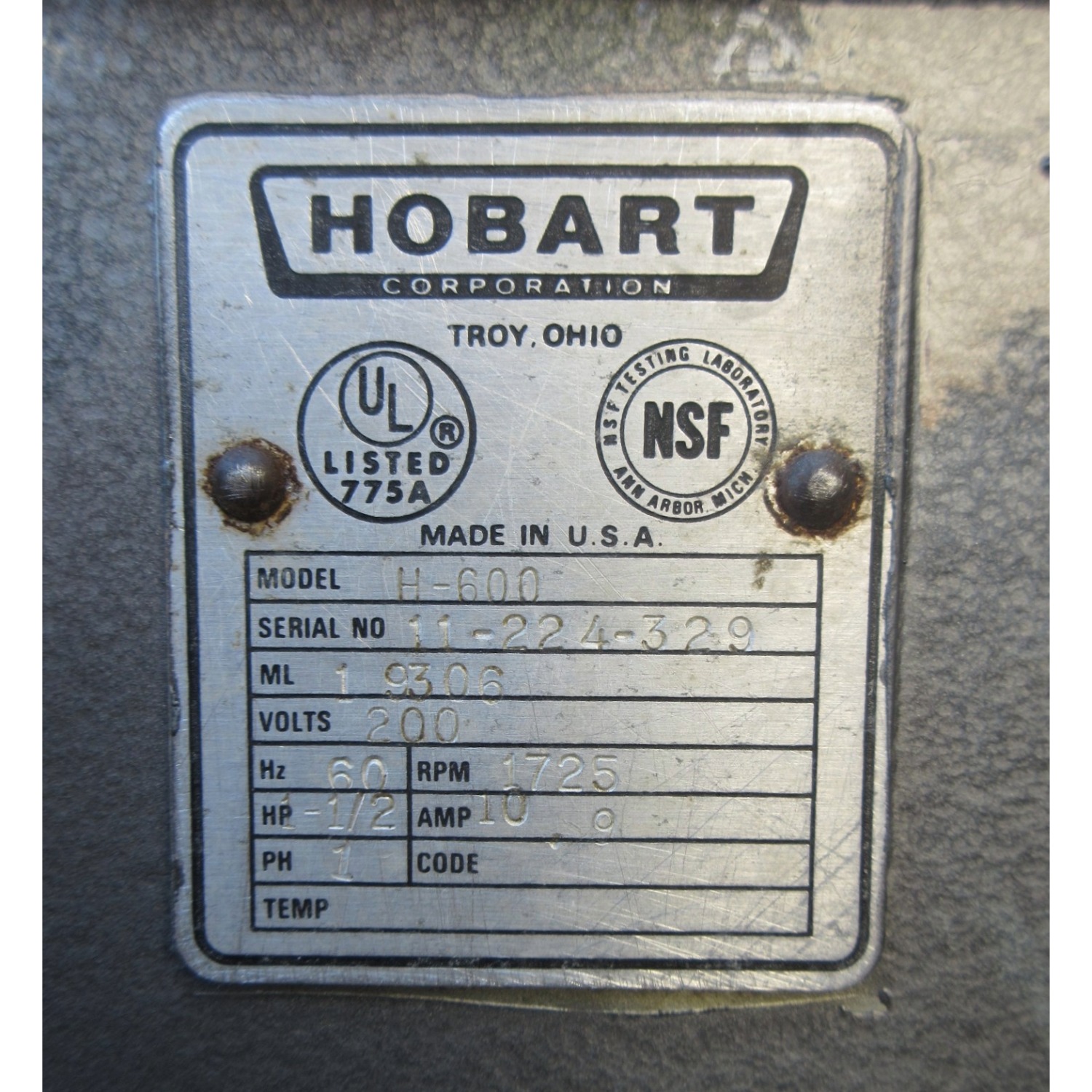 Hobart H600 60 Qt Mixer Bowl And 2 Attachments Included, Used Excellent Condition image 3