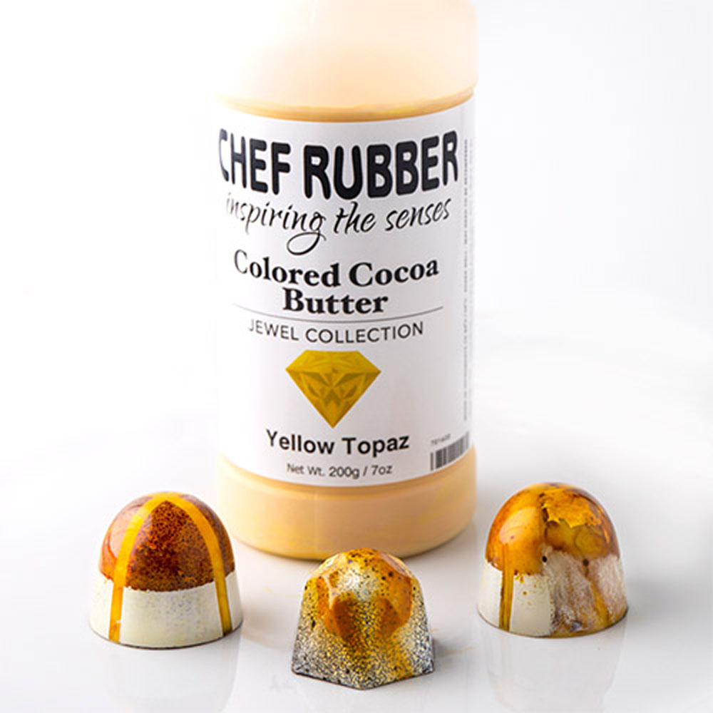 Chef Rubber Yellow Topaz Jewel Cocoa Butter, 7 oz.  image 1