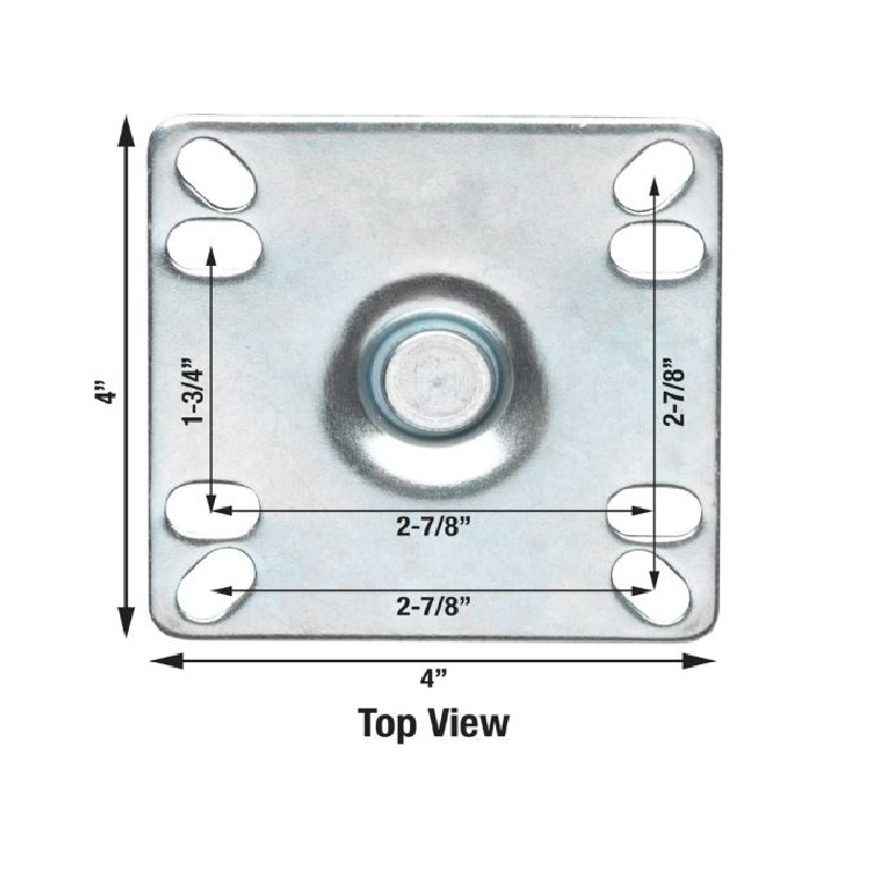 Update International Universal 5" Swivel Plate Caster, With Brake image 1