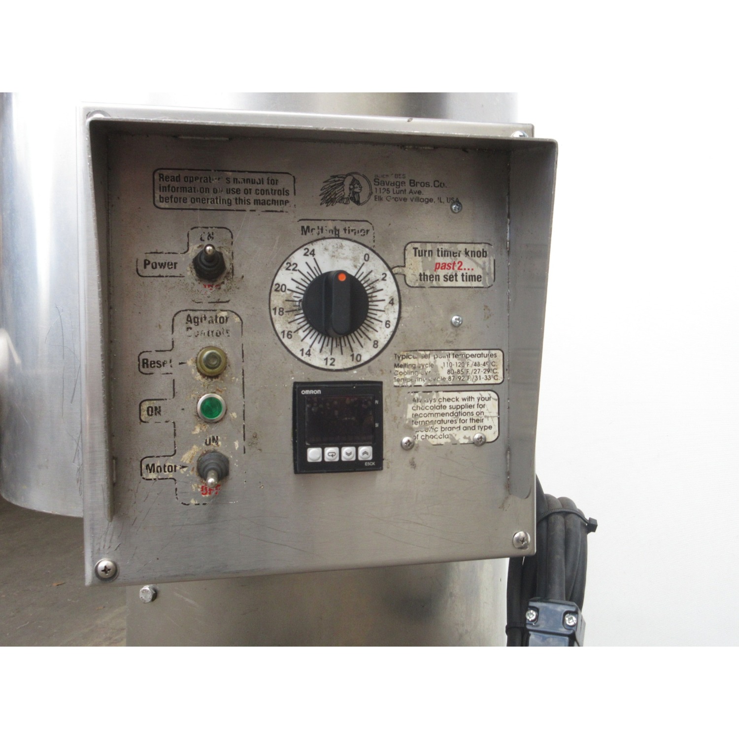 Savage Bros 125CM Chocolate Melter & Temperer, Used Excellent Condition image 3