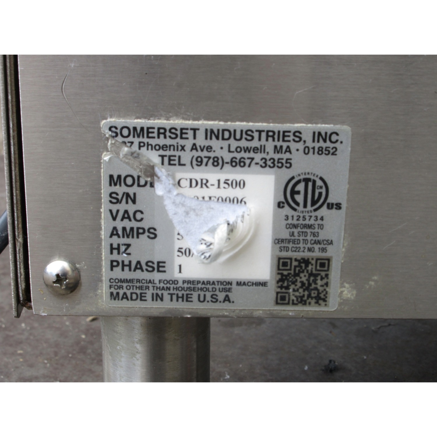 Somerset CDR-1500 Dough Roller, Used Excellent Condition image 3