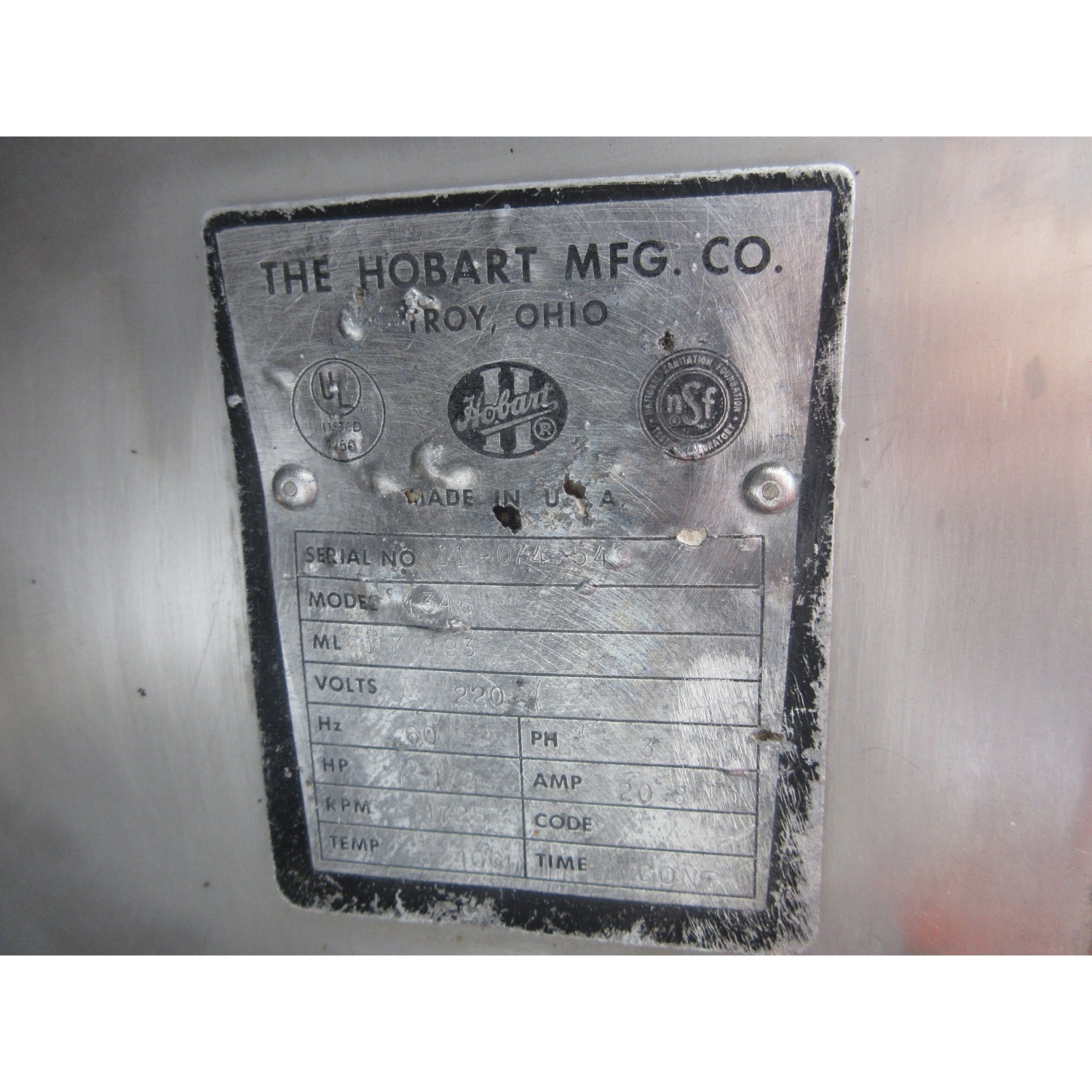 Hobart 4346 Meat Mixer Grinder, Used Excellent Condition image 4