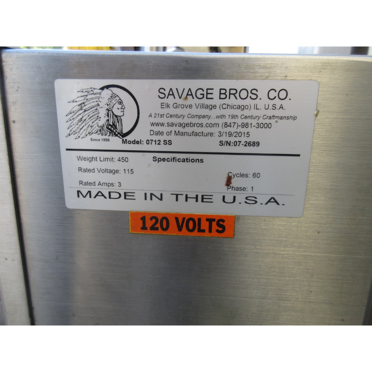 Savage Brothers 0712SS Bowl Lift, Used Excellent Condition image 5