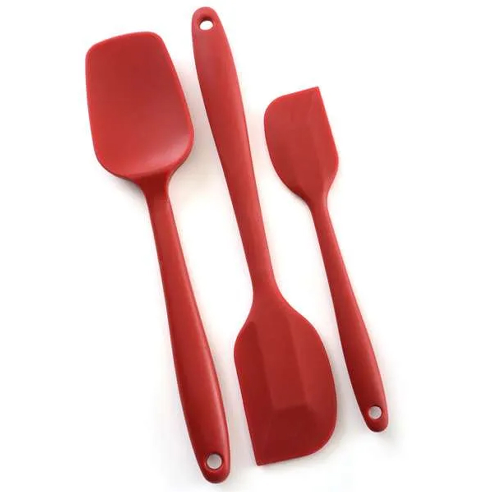 Norpro Red Silicone Spatula Set, 3 Piece Set image 1