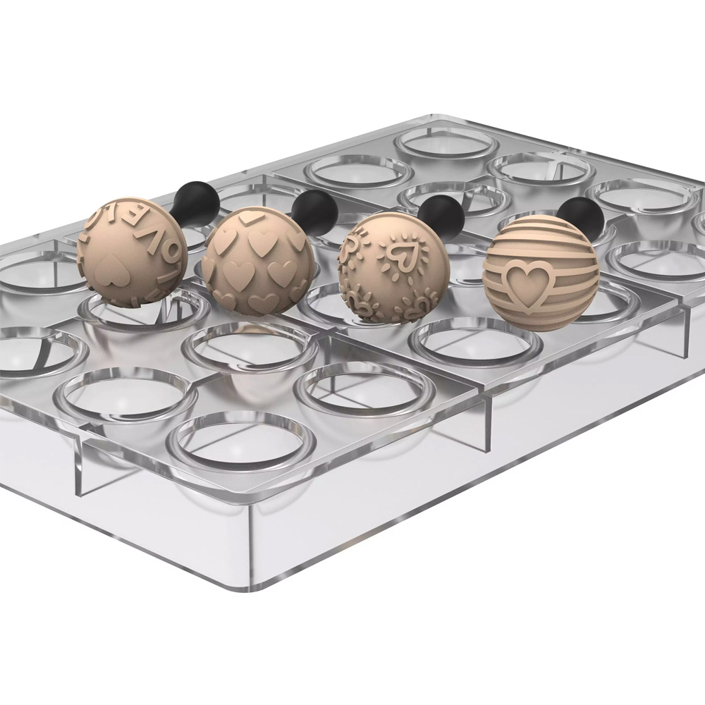 Silikomart Valentines Chocolate Stamps with Chocolate Mold, 24 Cavities image 1